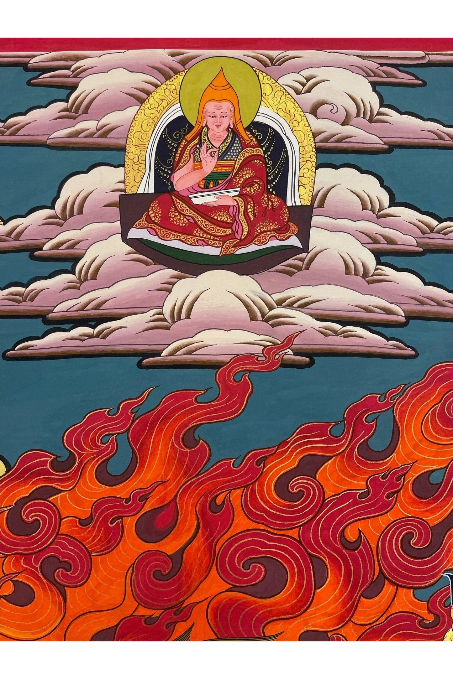 6 - Armed Mahakala Dharmapala Protector God Larger Masterpiece Tibetan Thangka Painting Original Hand - painted Tantra Meditation Art - Tibetan Thangka Art