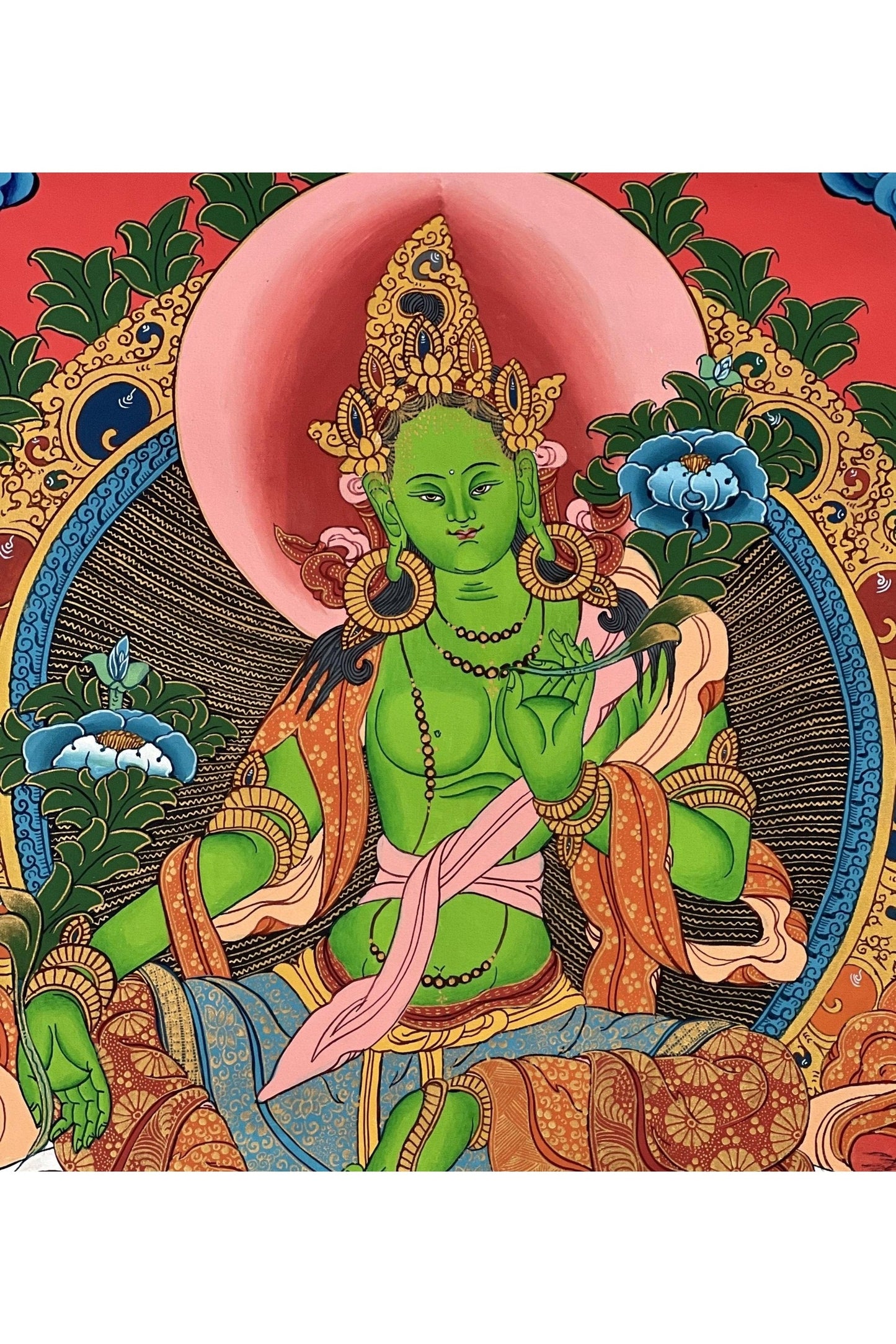 Green Tara/ Shyamatara / Mother Goddess/ Master Quality Tibetan Thangka Painting Original Hand - painted Buddhist Meditation Art - Tibetan Thangka Art