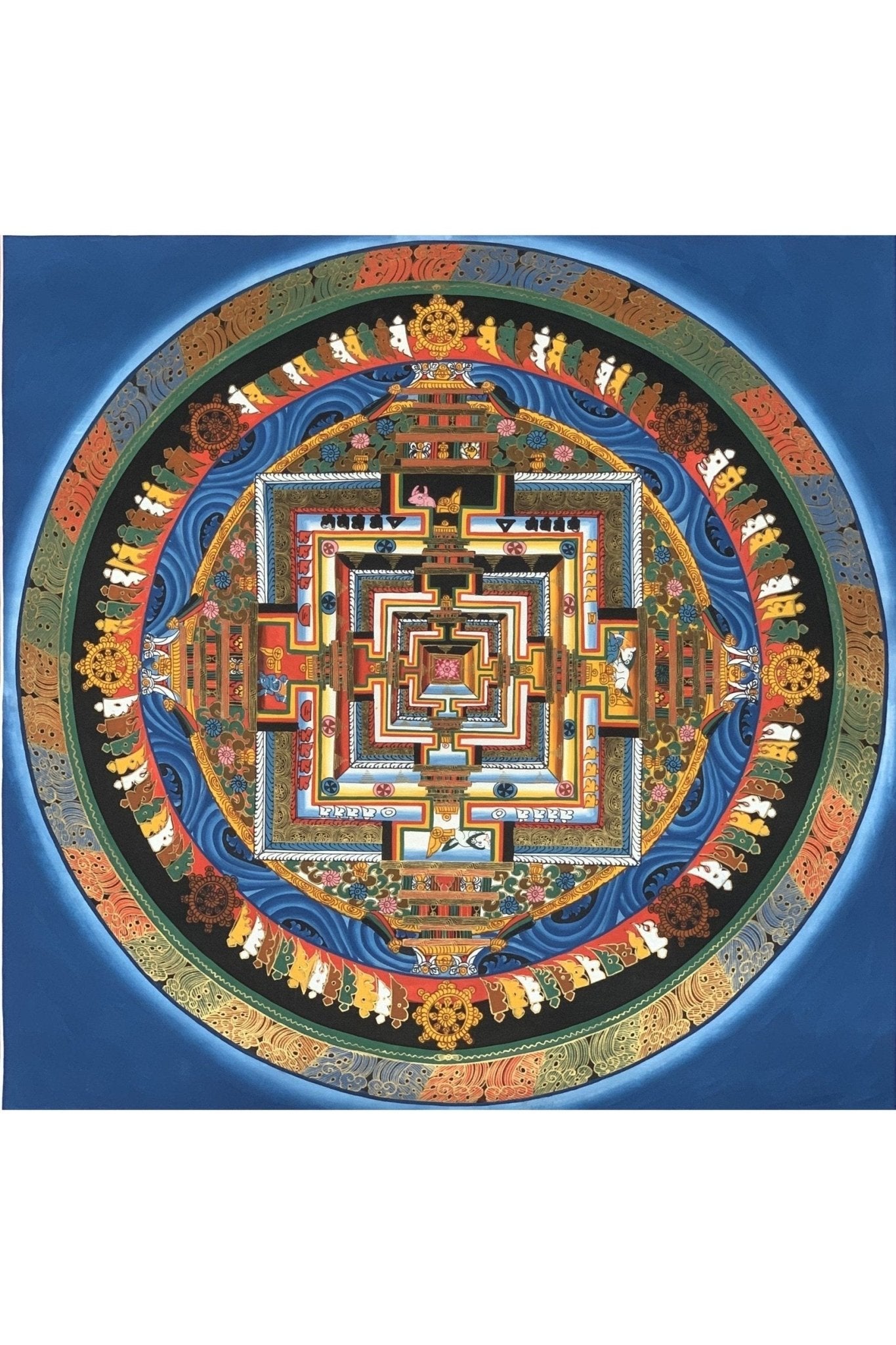 Hand Painted Wheel of Life/ Wheel of Time/ Kalachakra Mandala Master Quality Tibetan Thangka Painting Buddhist Art/Tibetan Wall Hanging - Tibetan Thangka Art