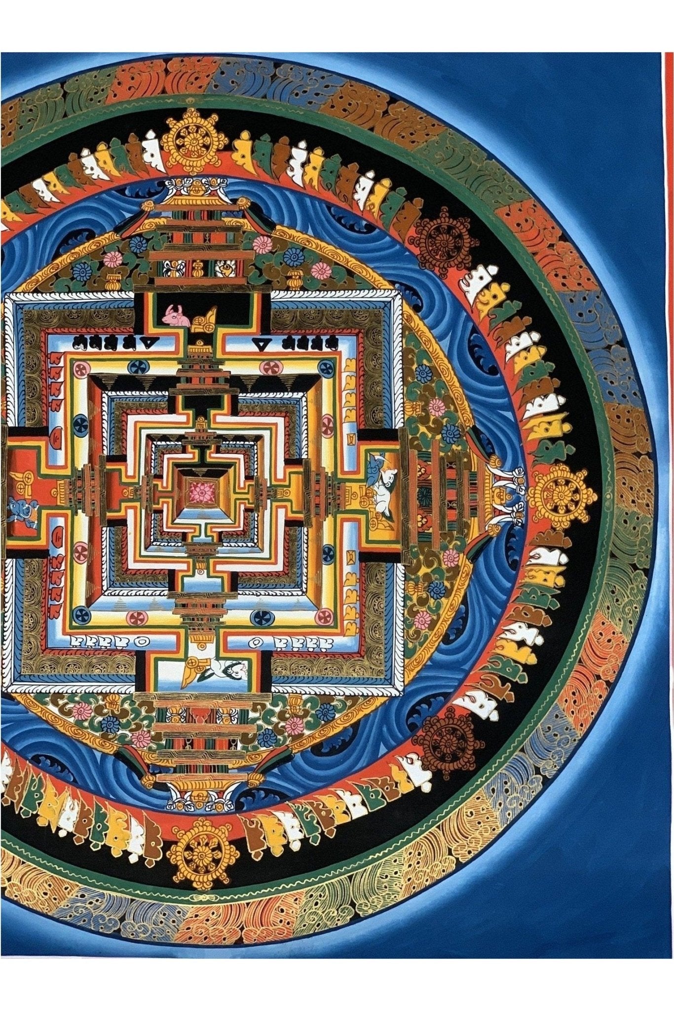 Hand Painted Wheel of Life/ Wheel of Time/ Kalachakra Mandala Master Quality Tibetan Thangka Painting Buddhist Art/Tibetan Wall Hanging - Tibetan Thangka Art