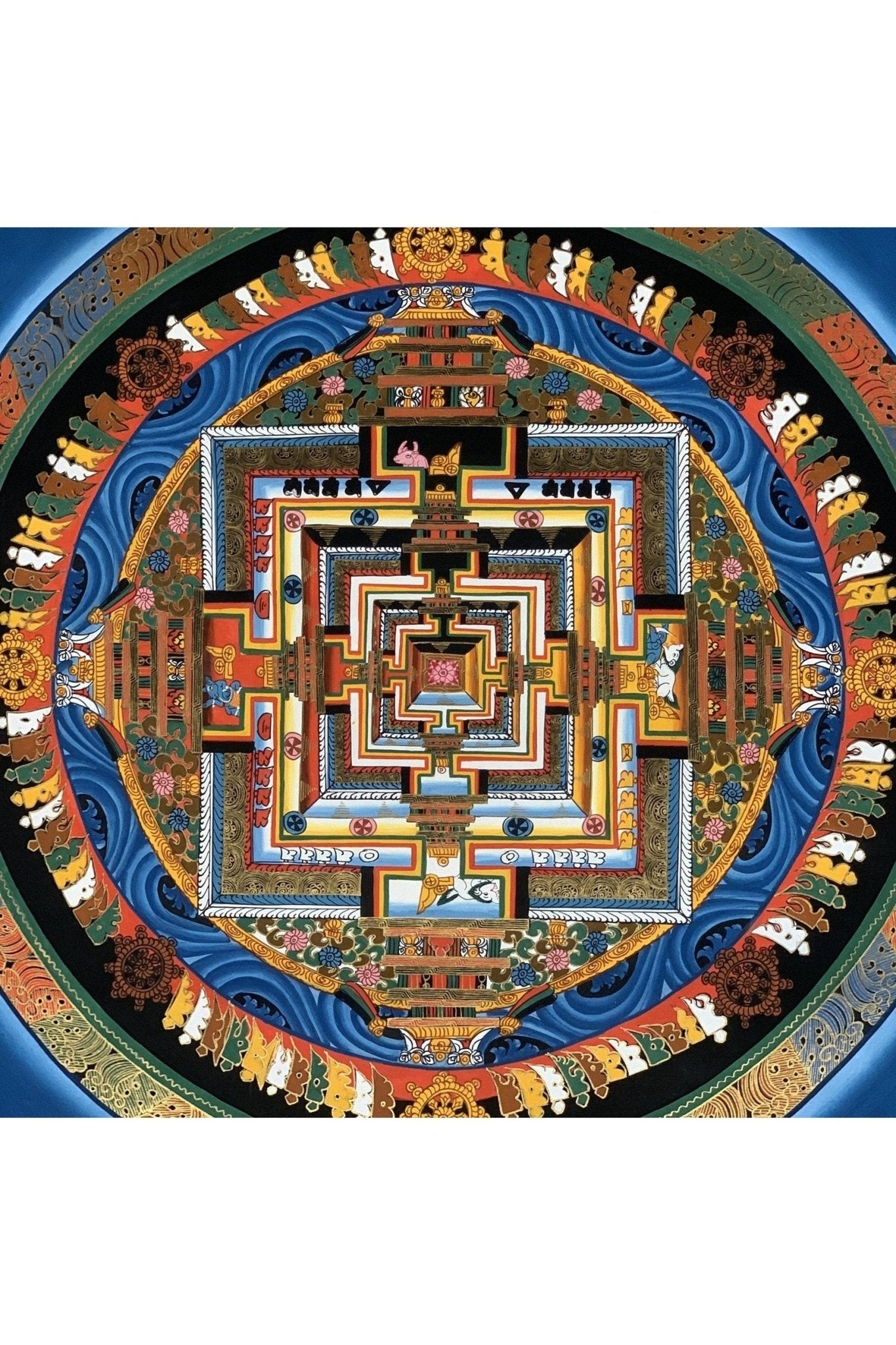 Hand Painted Wheel of Life/ Wheel of Time/ Kalachakra Mandala Master Quality Tibetan Thangka Painting Buddhist Art/Tibetan Wall Hanging - Tibetan Thangka Art