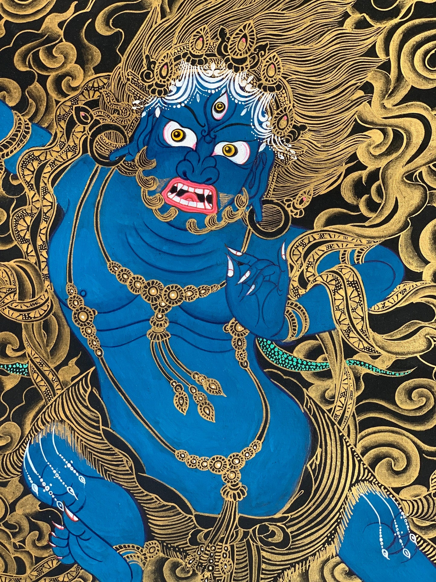 Hand-painted Master Quality, Vajarapani, Sangdag Chagna Dorje, Thangka Painting 17 x 24-Inch
