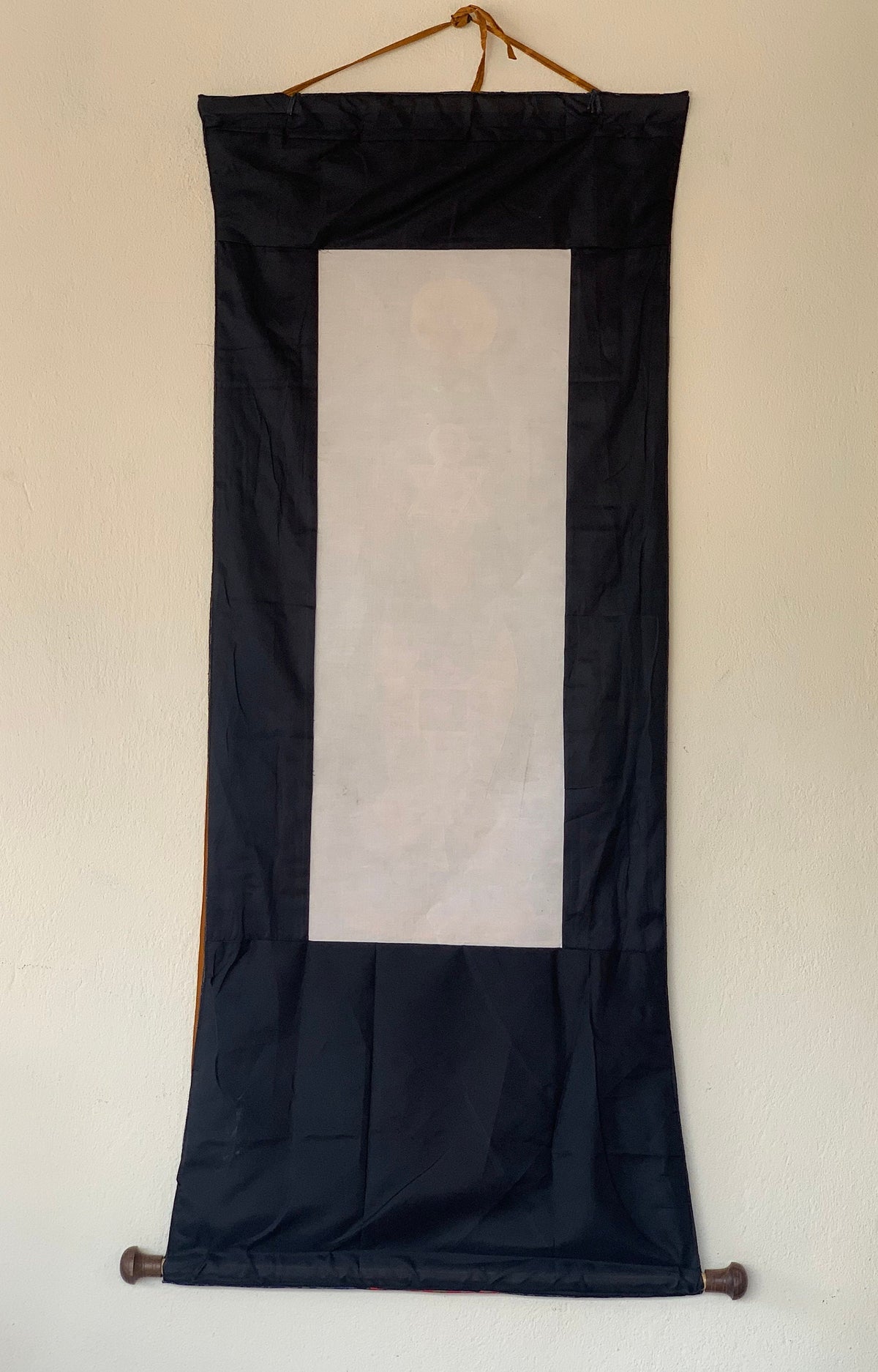 7 Chakra Tibetan Thangka Painting with Silk Brocade