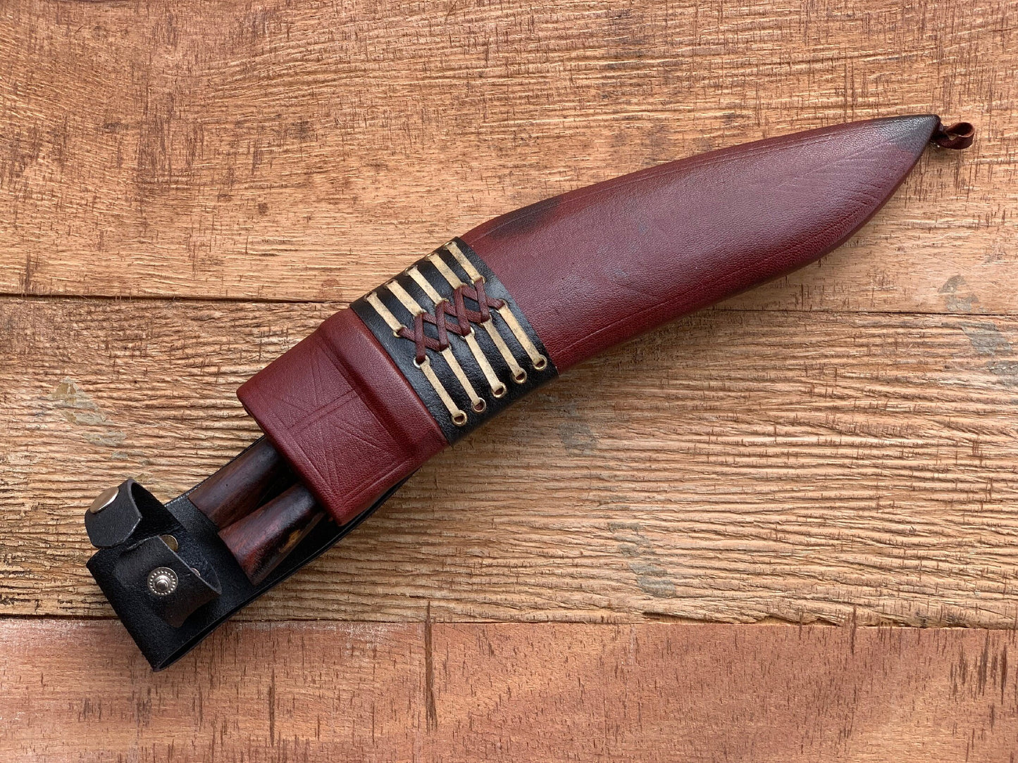 Gurkha Nepal Hand-forged 2 Fuller, Afghan Khukuri, Kukri Knife 11-Innches  Blade- Full Flat Tang, Gripper Blocker Handle With Belt Loop