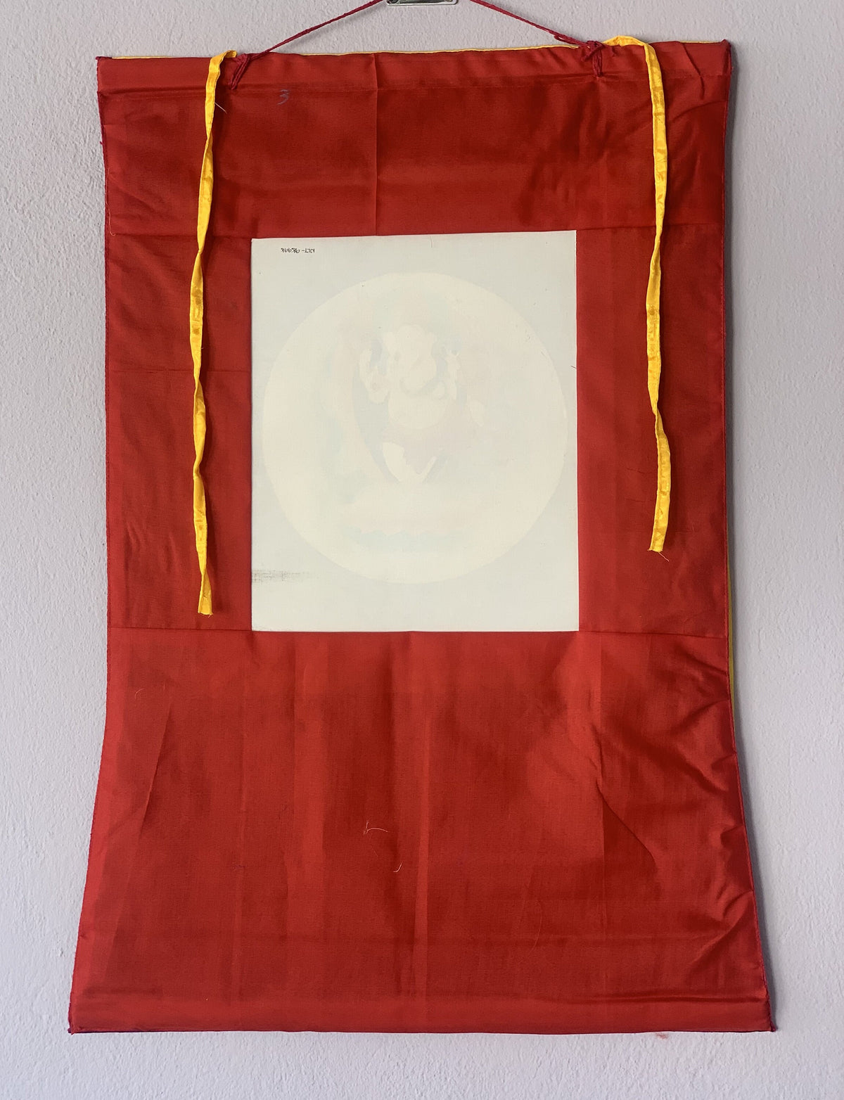 Goddess Laxmi Thangka Painting, Hindu Art with Silk Frame