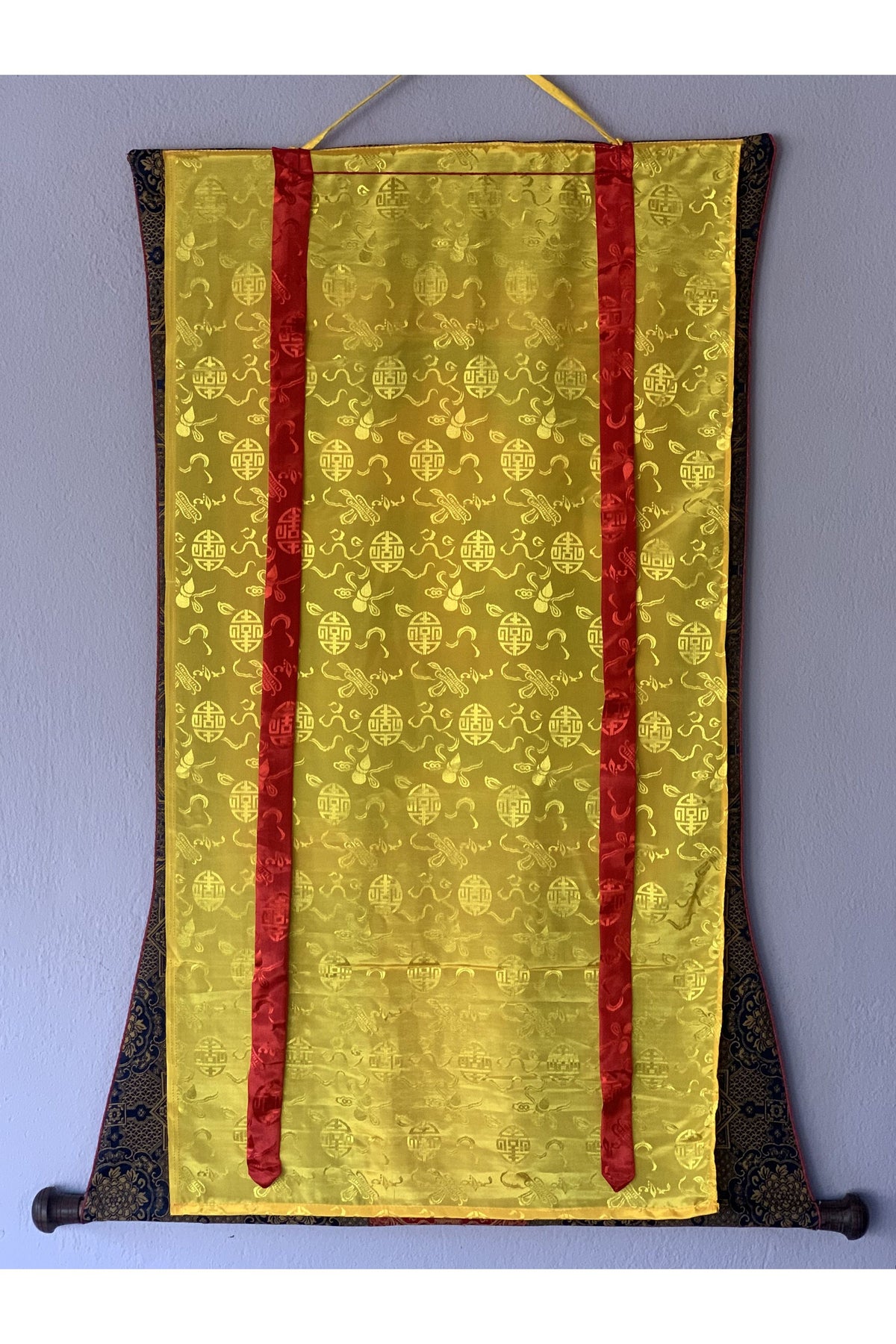 Hand-Painted Vajrasattva Thangka Painting with Silk Frame