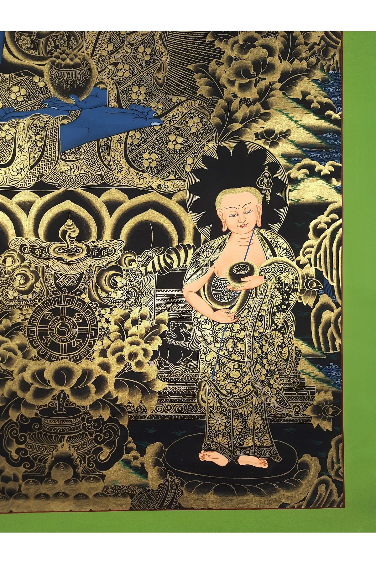 Medicine Buddha Thangka Painting, Hand-Painted Tibetan Art