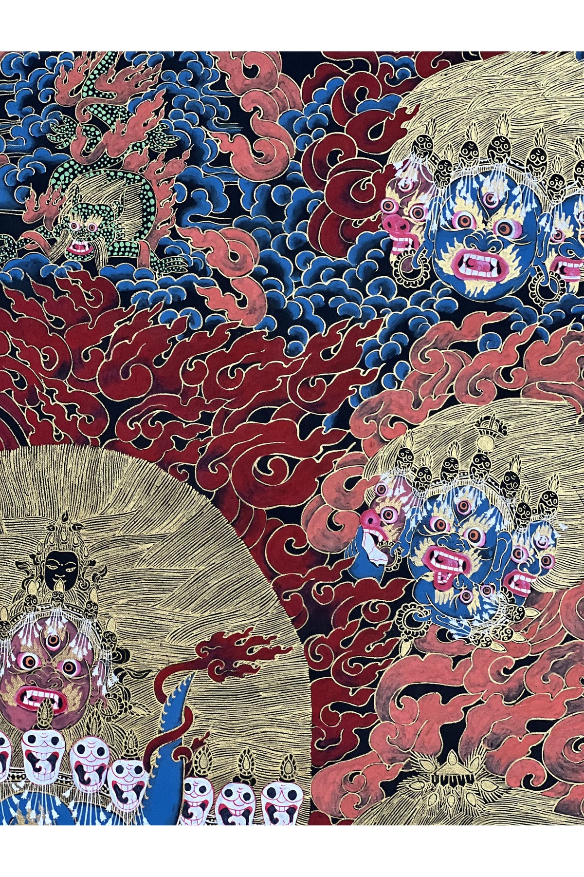 Hand-Painted Yamantaka Thangka – Wrathful Tibetan Buddhist Art