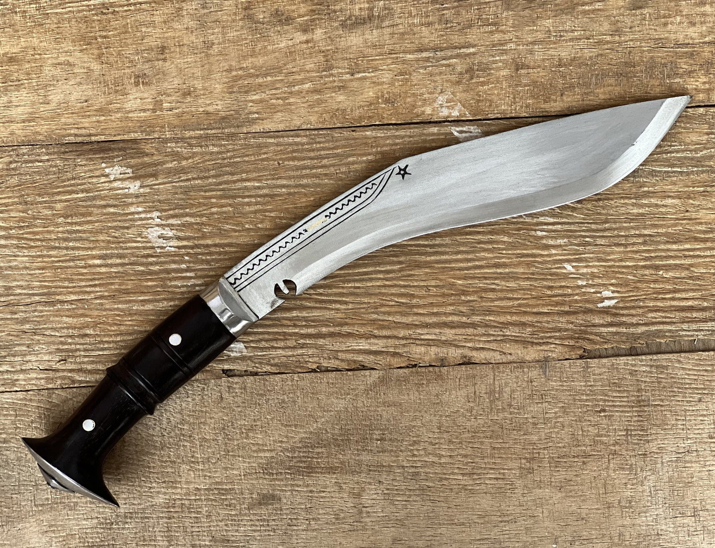 Gorkha Nepal Hand-forged SIRUPATE Panawal Khukuri Khukri Kukri Knife 10-Inch Blade Full Tang Wooden Handle