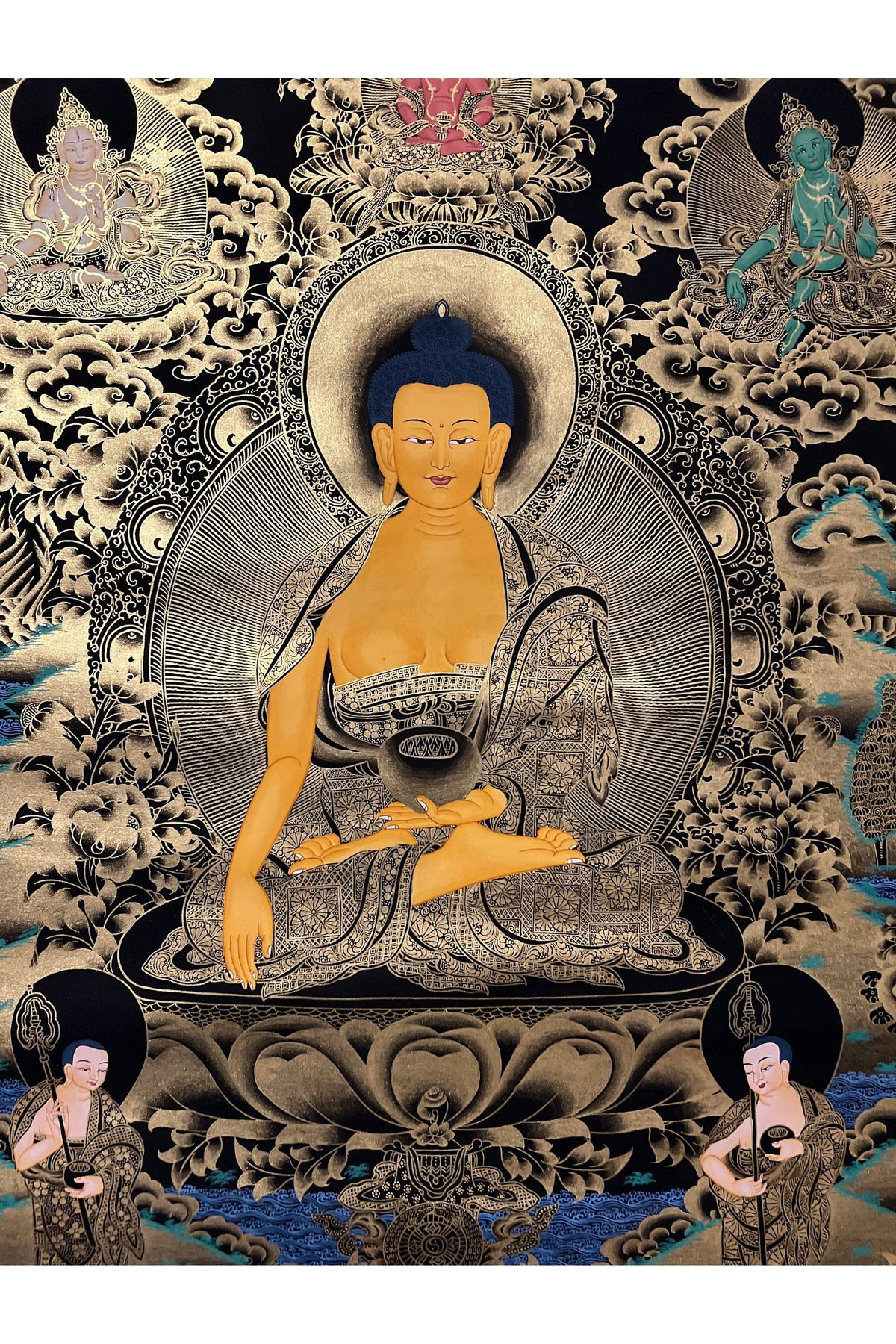 Hand-Painted Shakyamuni Buddha Thangka | Tibetan Art Masterpiece
