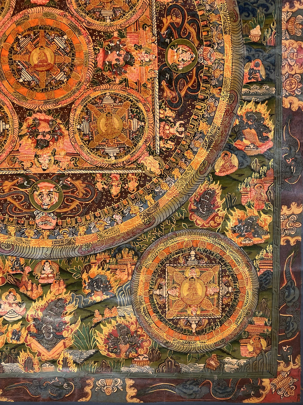 Hand-Painted Avalokiteshvara Buddha Mandala Tibetan Thangka