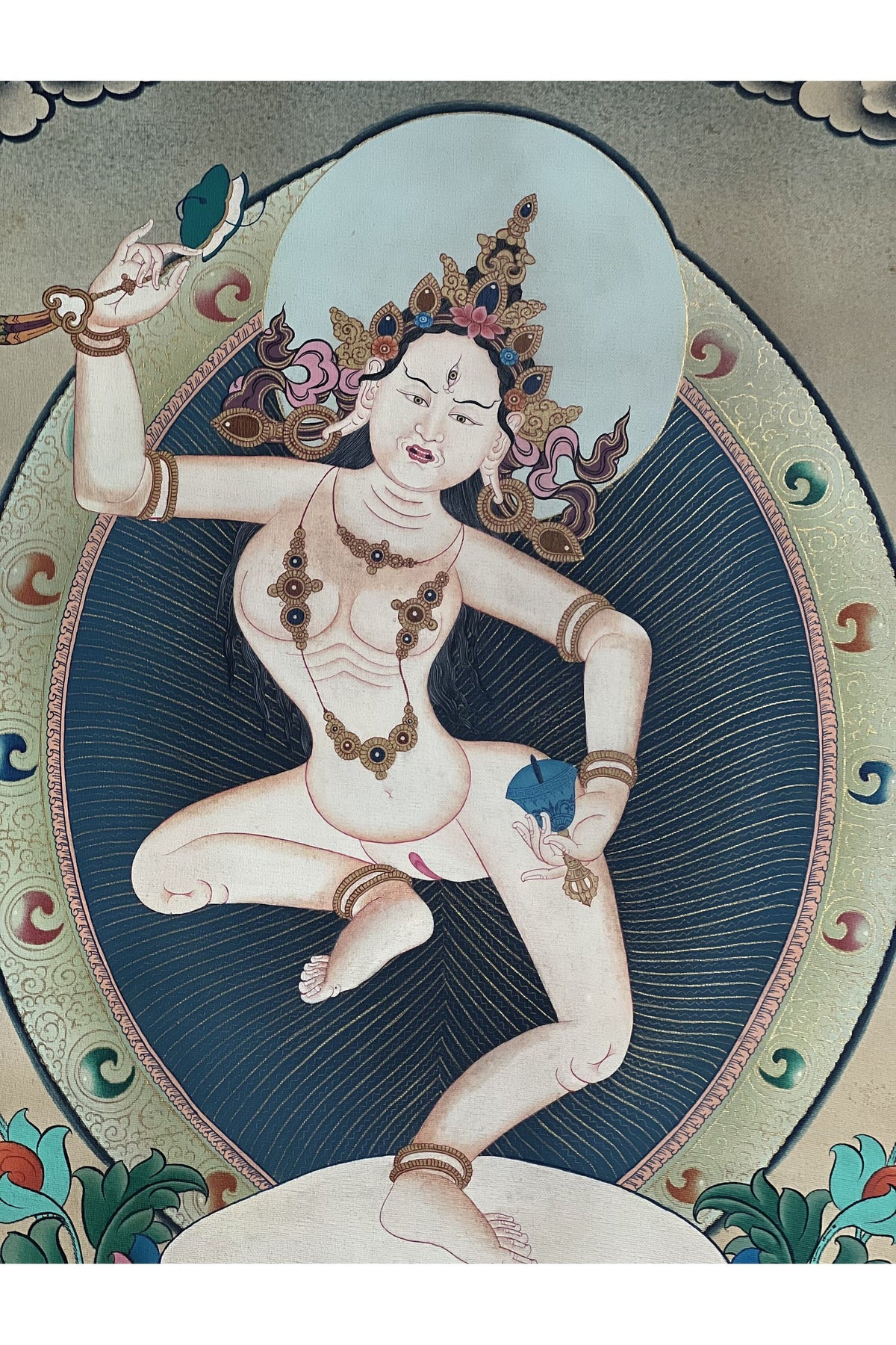 Machig Labdrön Thangka | Hand-Painted Chöd Lineage Tibetan Buddhist Art