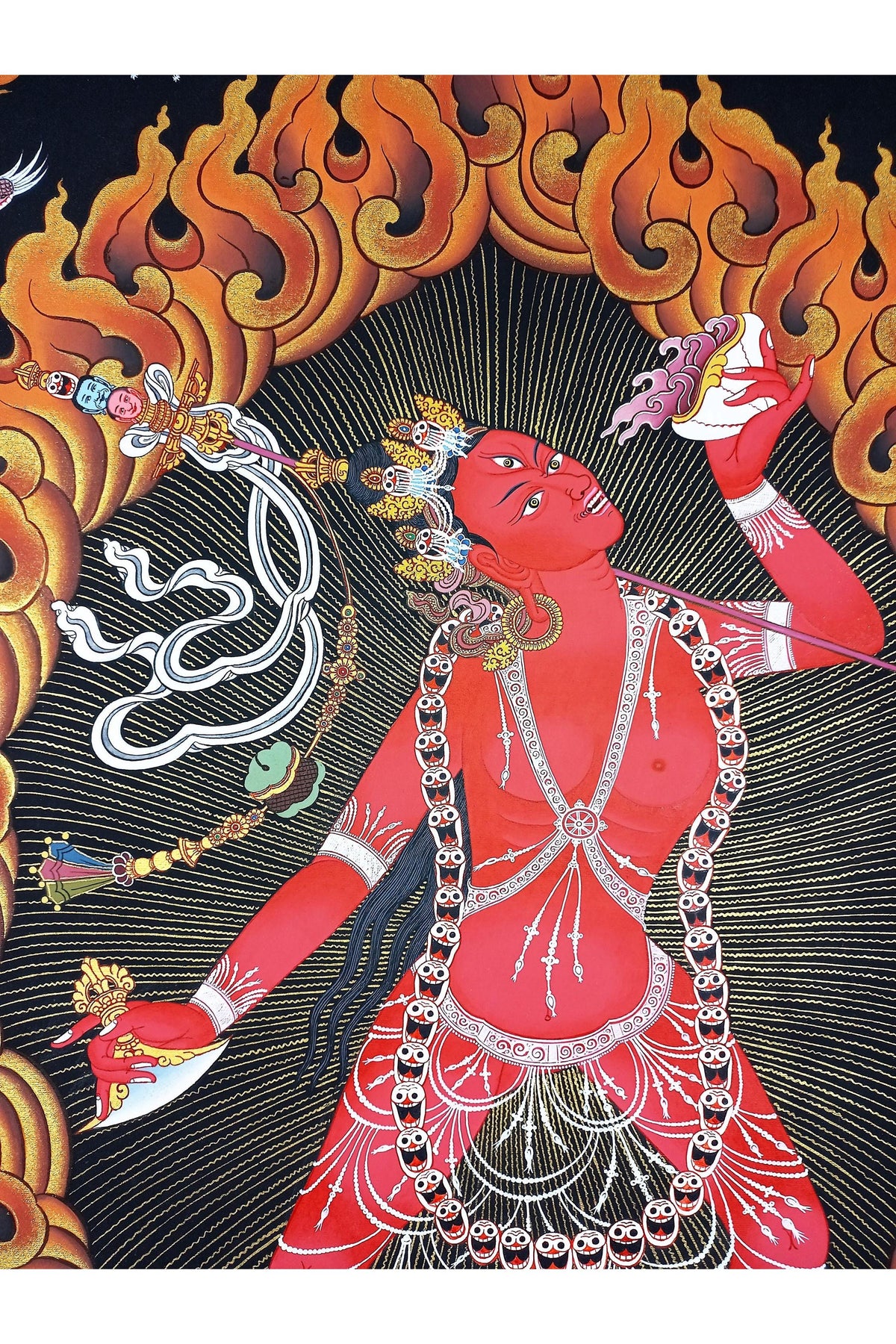 Hand-Painted Vajrayogini Thangka: Tibetan Buddhist Art, Compassion Diety