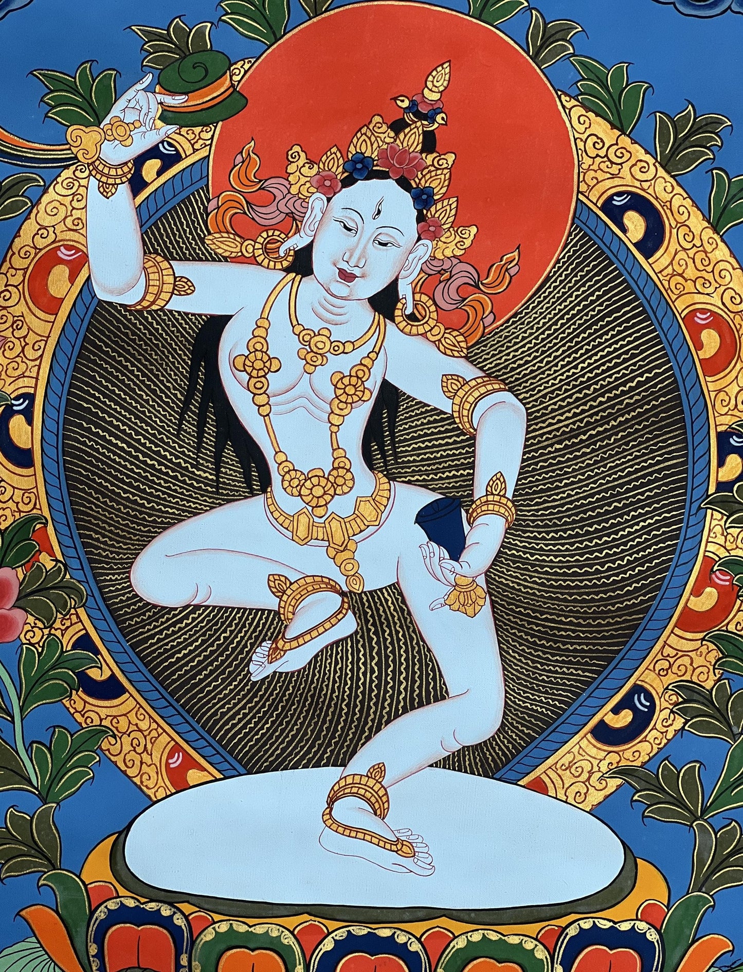 Hand-Painted Machig Labdron Thangka | Tibetan Buddhist Art