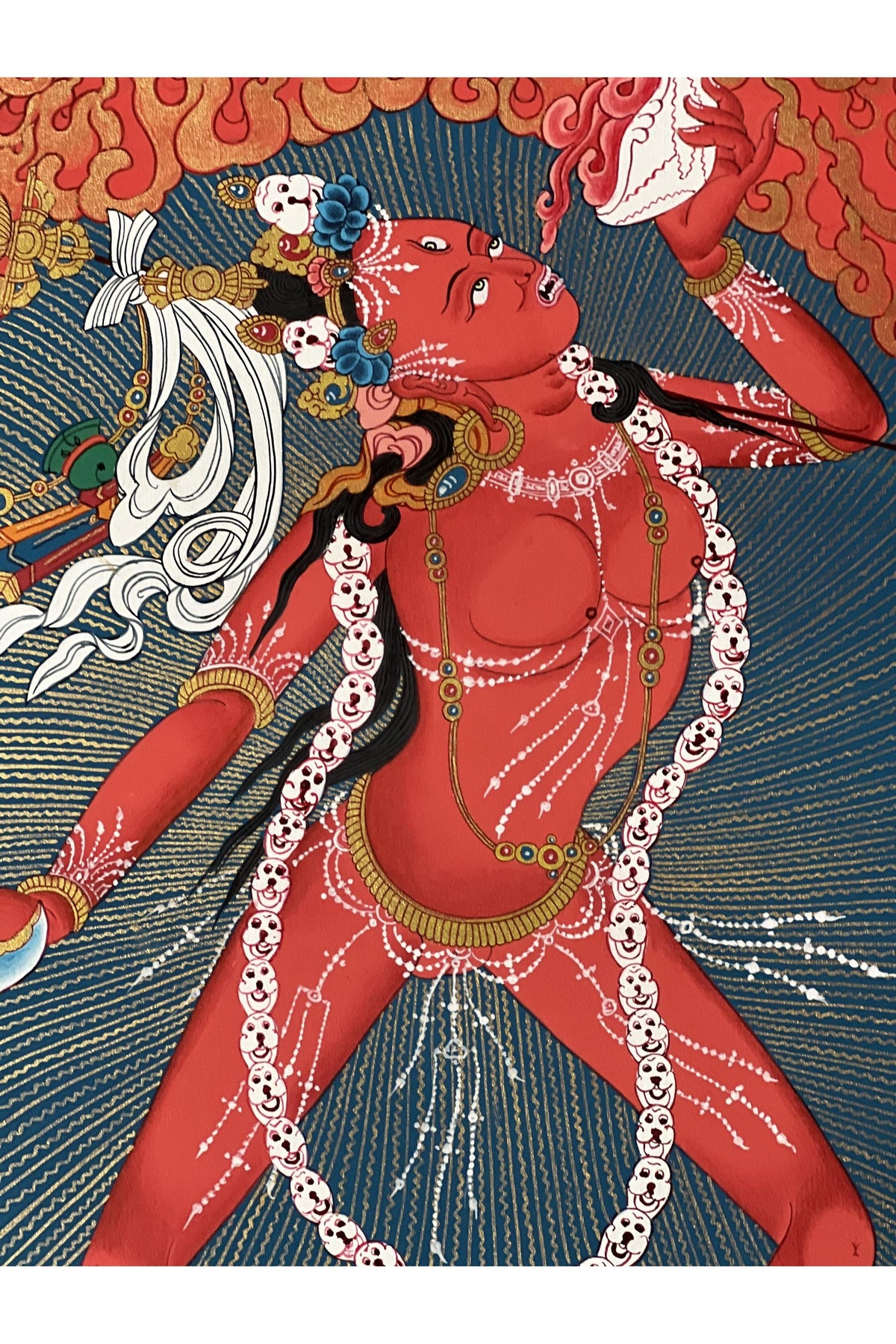 Hand Painted Vajrayogini Thangka: Tibetan Buddhist Art