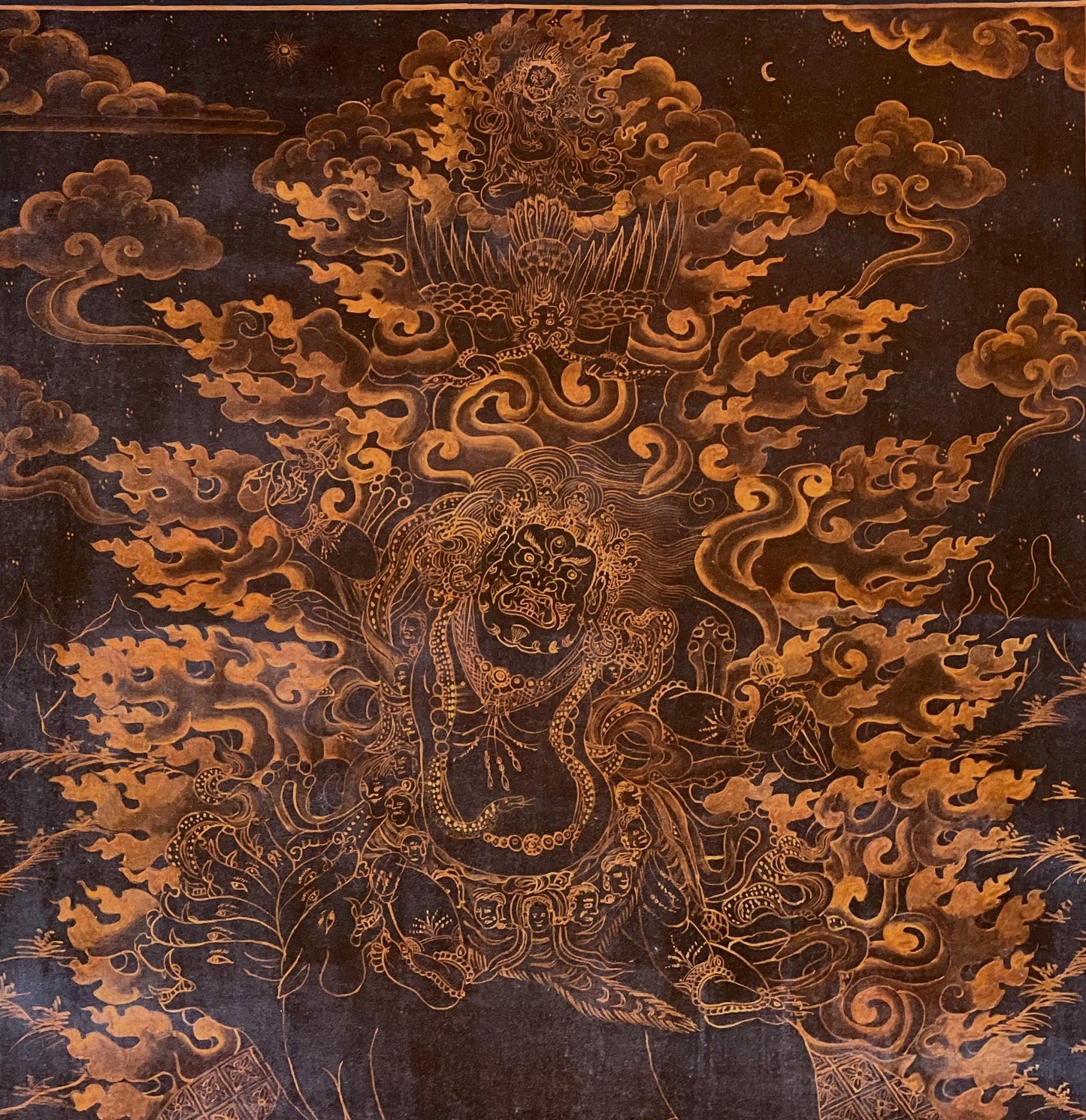 Dorje Gotrab Oil Varnished Thangka Painting | Tibetan Buddhist Protector Deity