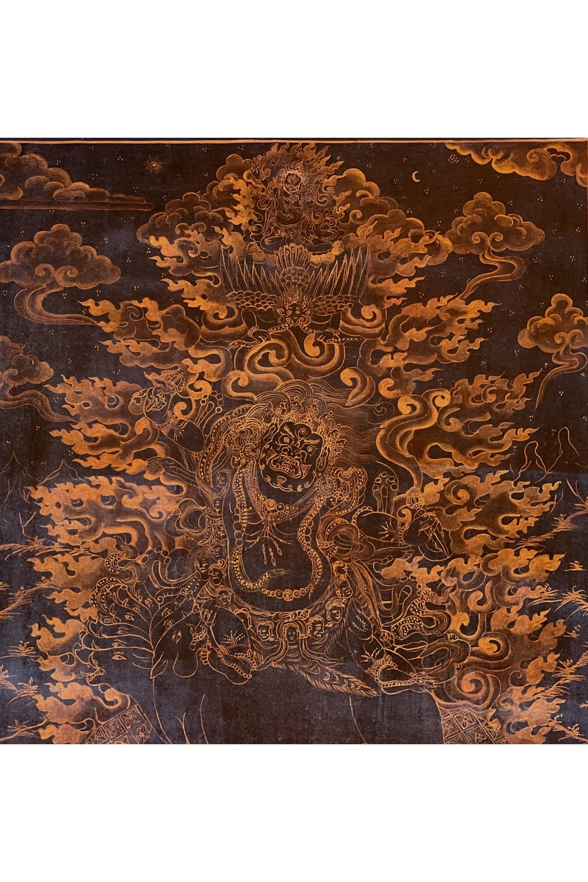Dorje Gotrab Oil Varnished Thangka Painting | Tibetan Buddhist Protector Deity