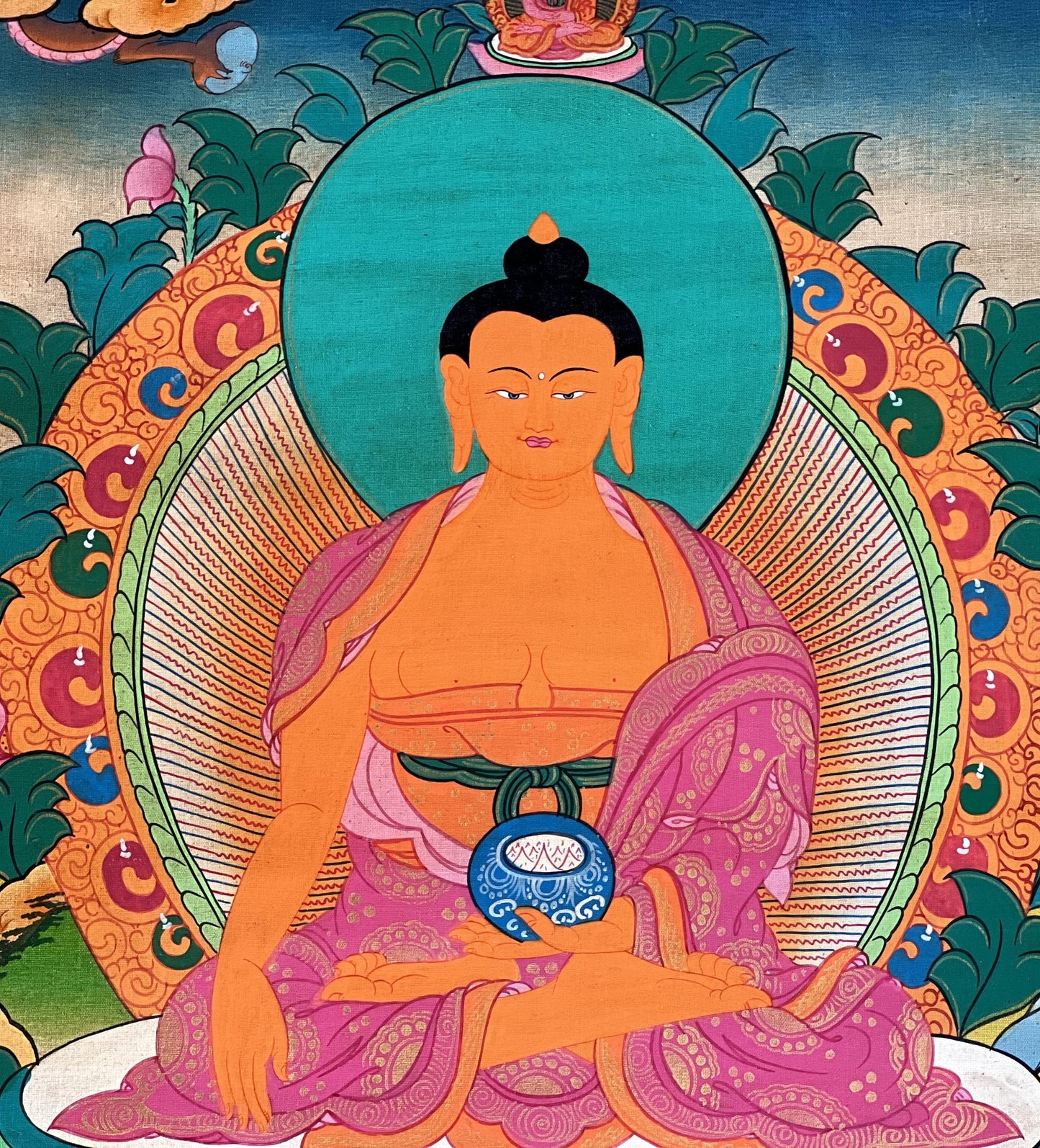 Hand-Painted Shakyamuni Buddha Thangka | Tibetan Meditation Art