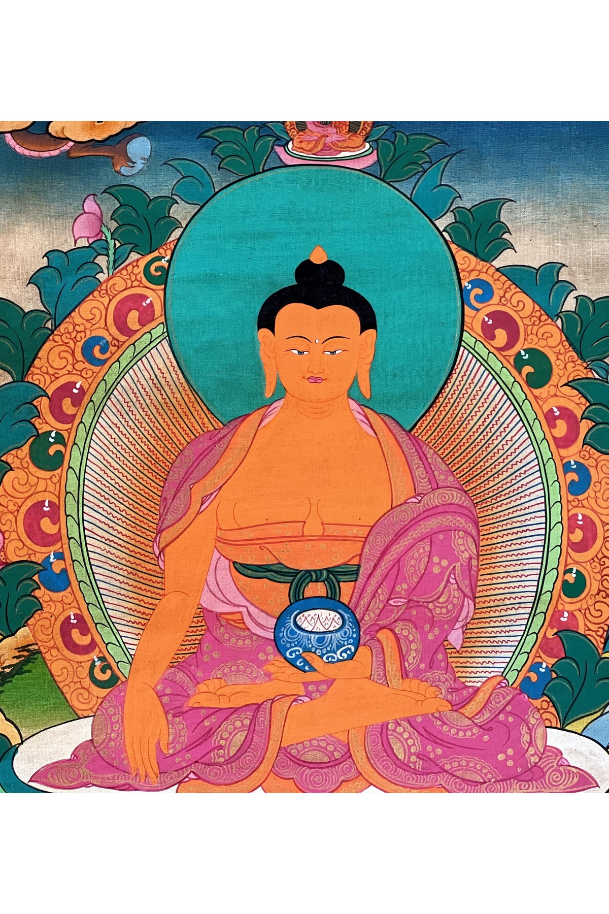 Hand-Painted Shakyamuni Buddha Thangka | Tibetan Meditation Art