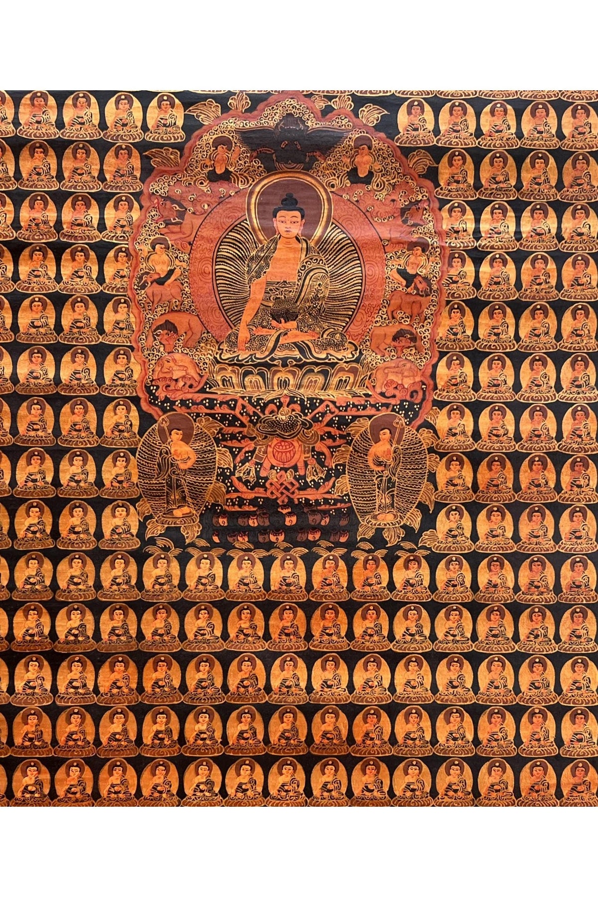 Hand-Painted Shakyamuni Buddha Thangka – Tibetan Buddhist Art, 23.6x37”