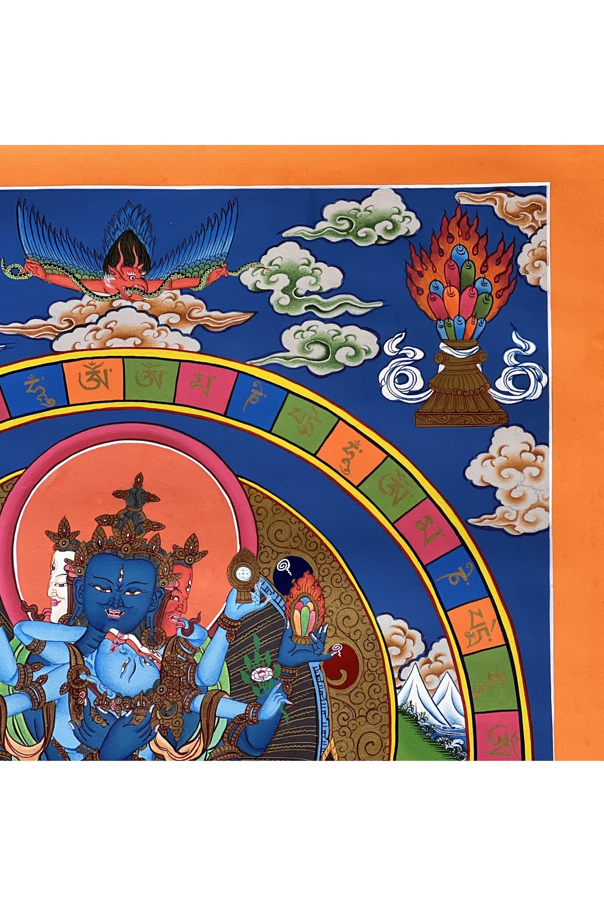 Guhyasamaja Thangka Painting | 24K Gold, Tibetan Buddhist Art