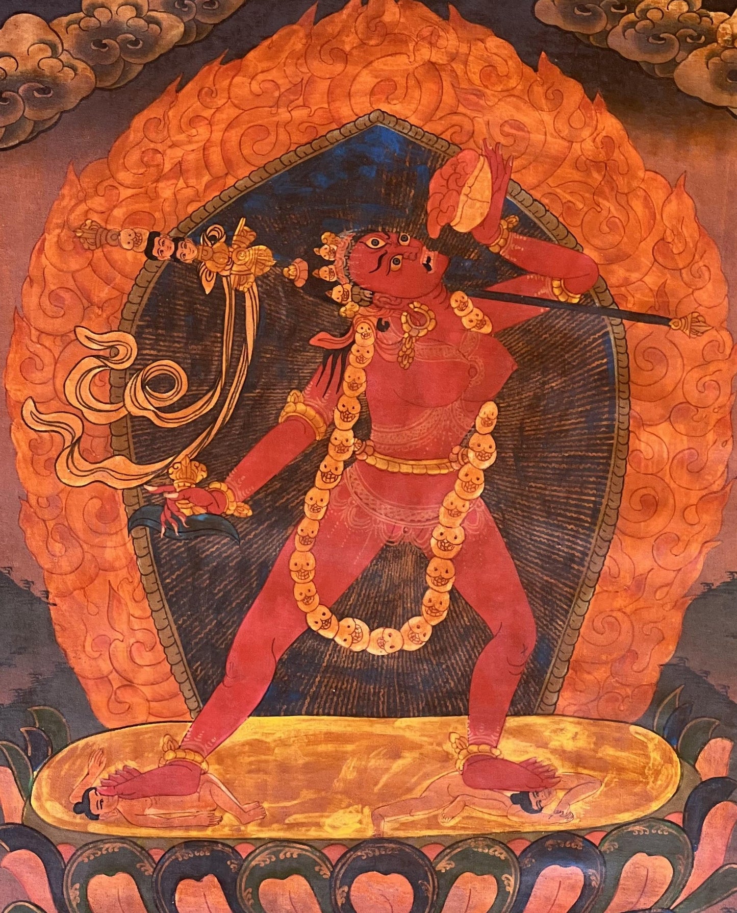 Vajrayogini Thangka | Hand-Painted Tibetan Buddhist Art with Silk Brocade
