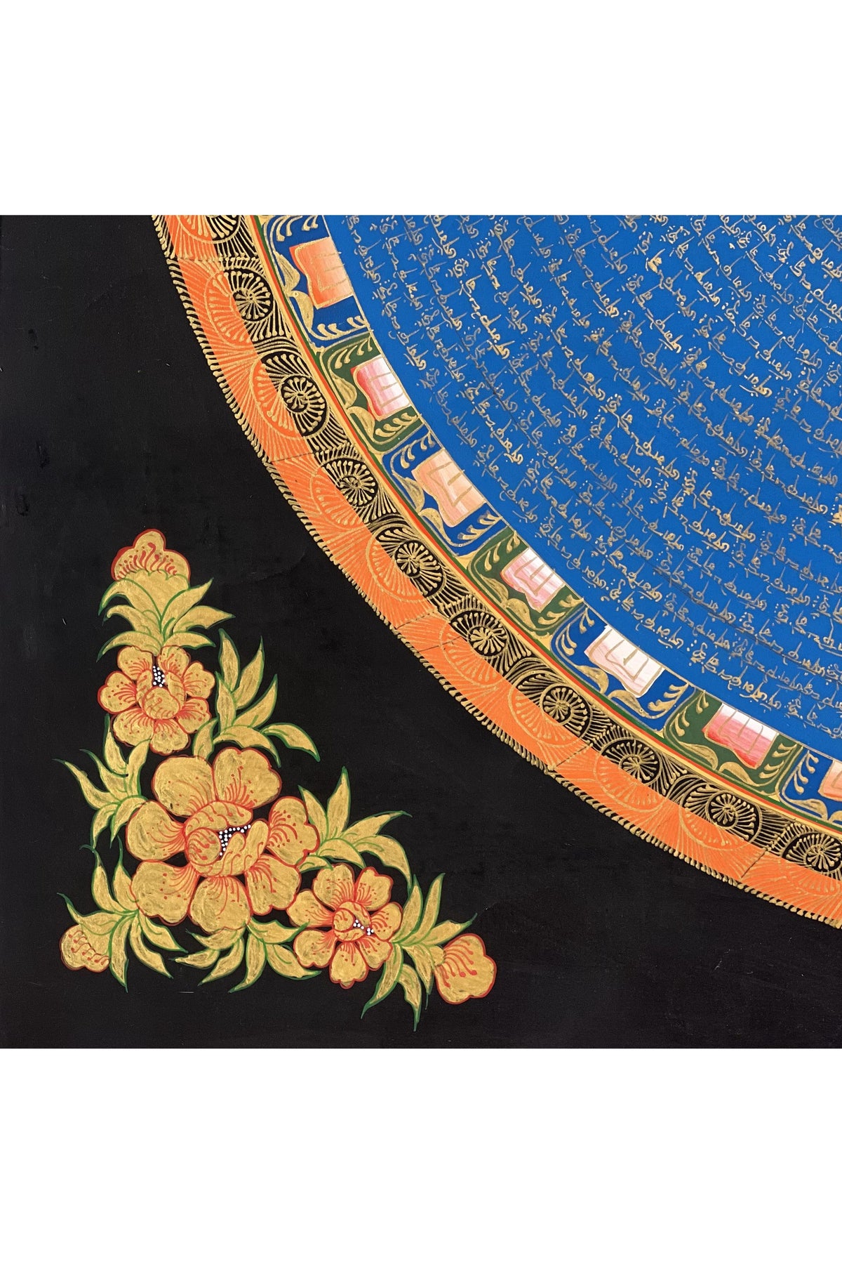 Large Hand-Painted Green Tara Mandala Thangka | Nepalese Buddhist Wall Art