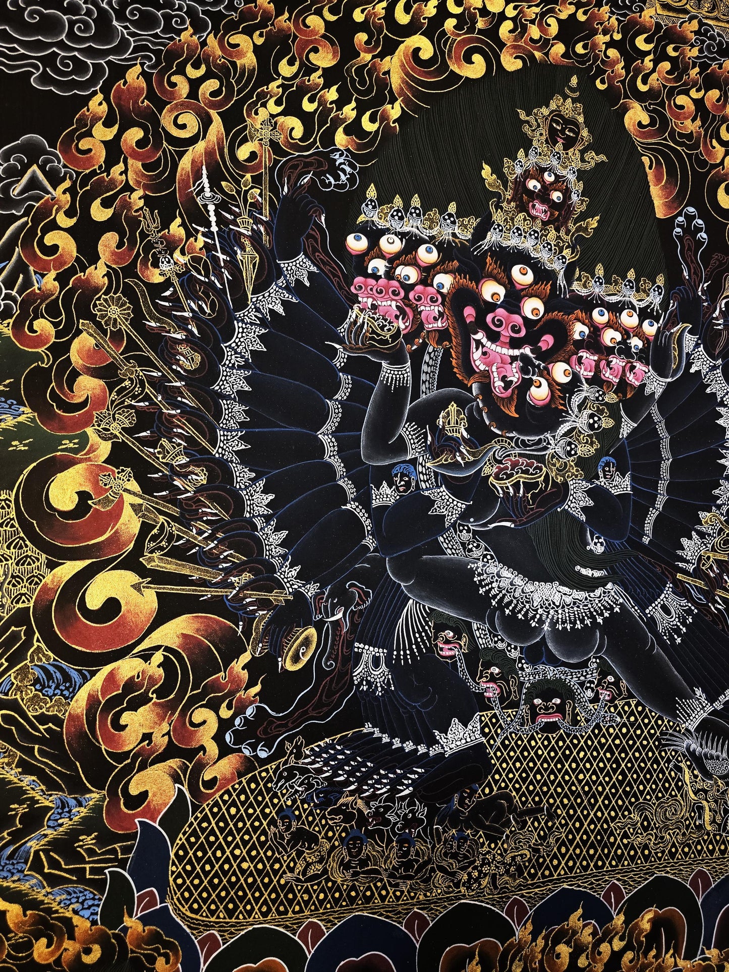 Yamantaka Shakti Thangka | Hand-Painted Tibetan Buddhist Art