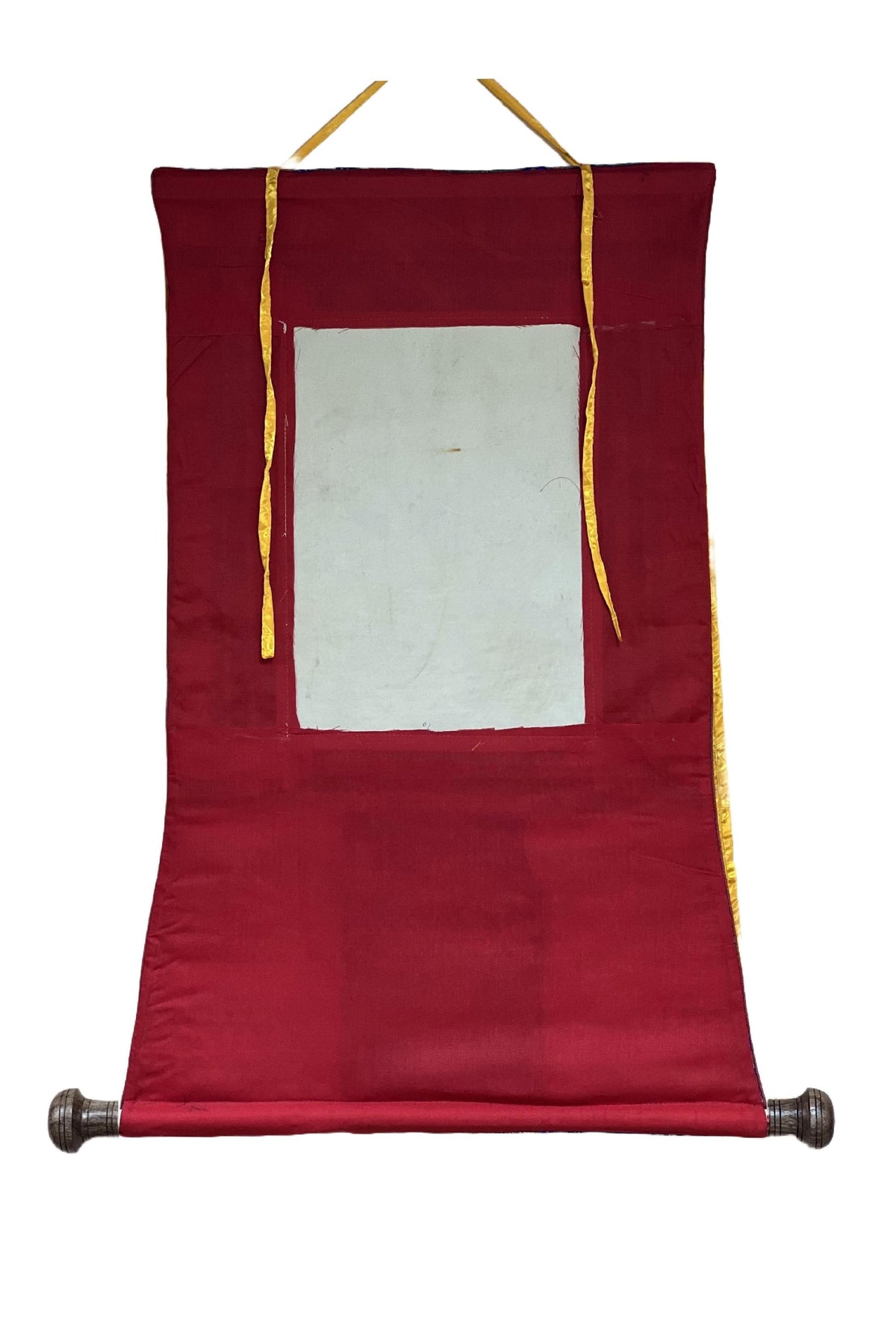 Citipati Dancing Skeletons Thangka | Hand-Painted Tibetan Buddhist Art | Silk Brocade Dharma Protector Wall Hanging