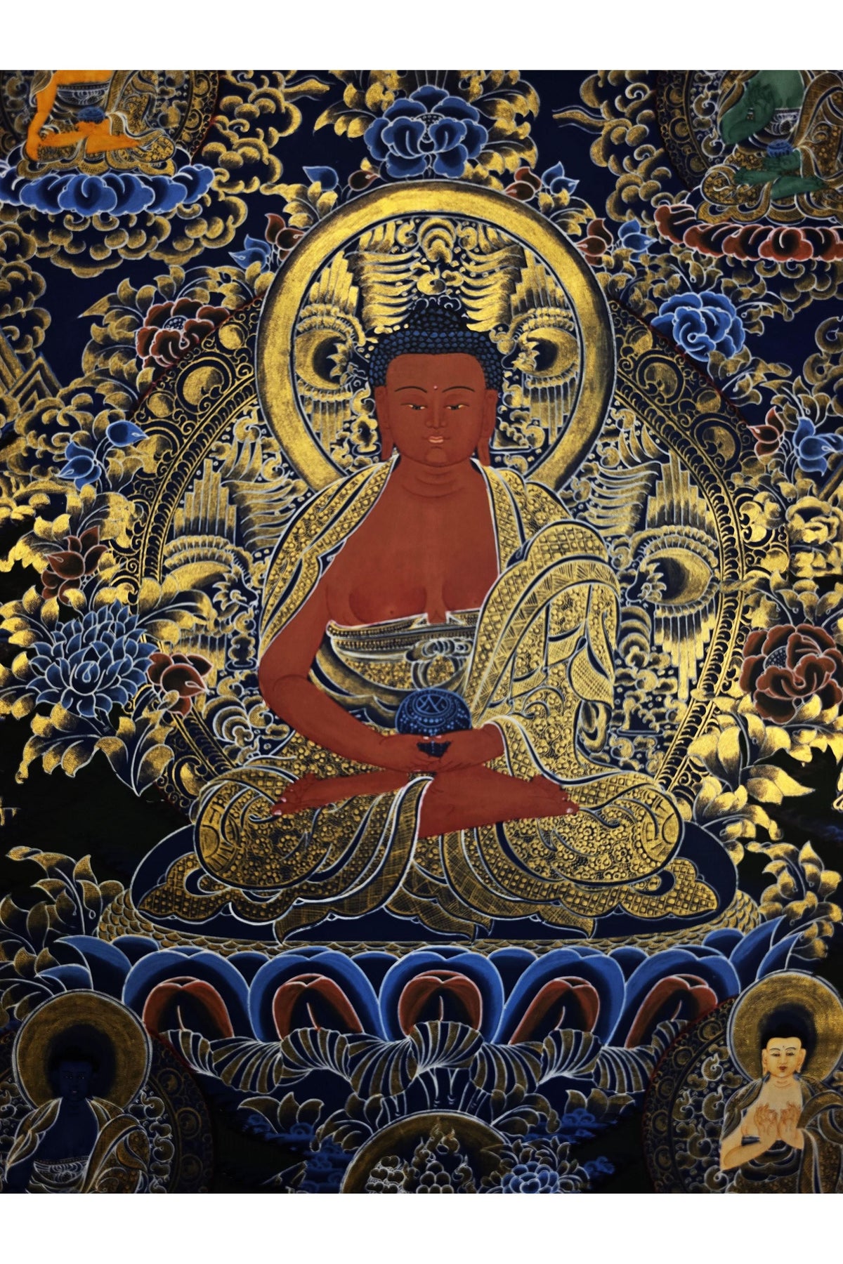 Hand-Painted Amitabha Buddha Thangka | Tibetan Buddhist Art