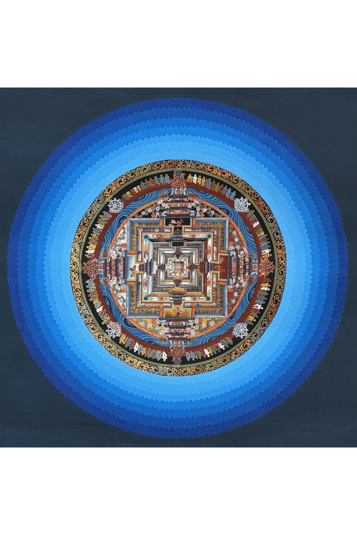Kalachakra Mandala Tibetan Thangka Painting | Hand Painted Buddhist Mandala | Meditation Art | Silk Brocade Option