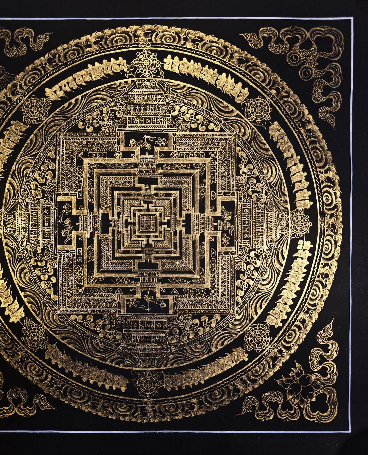 Kalachakra Mandala Thangka – Wheel of Time Tibetan Sacred Geometry Meditation Art