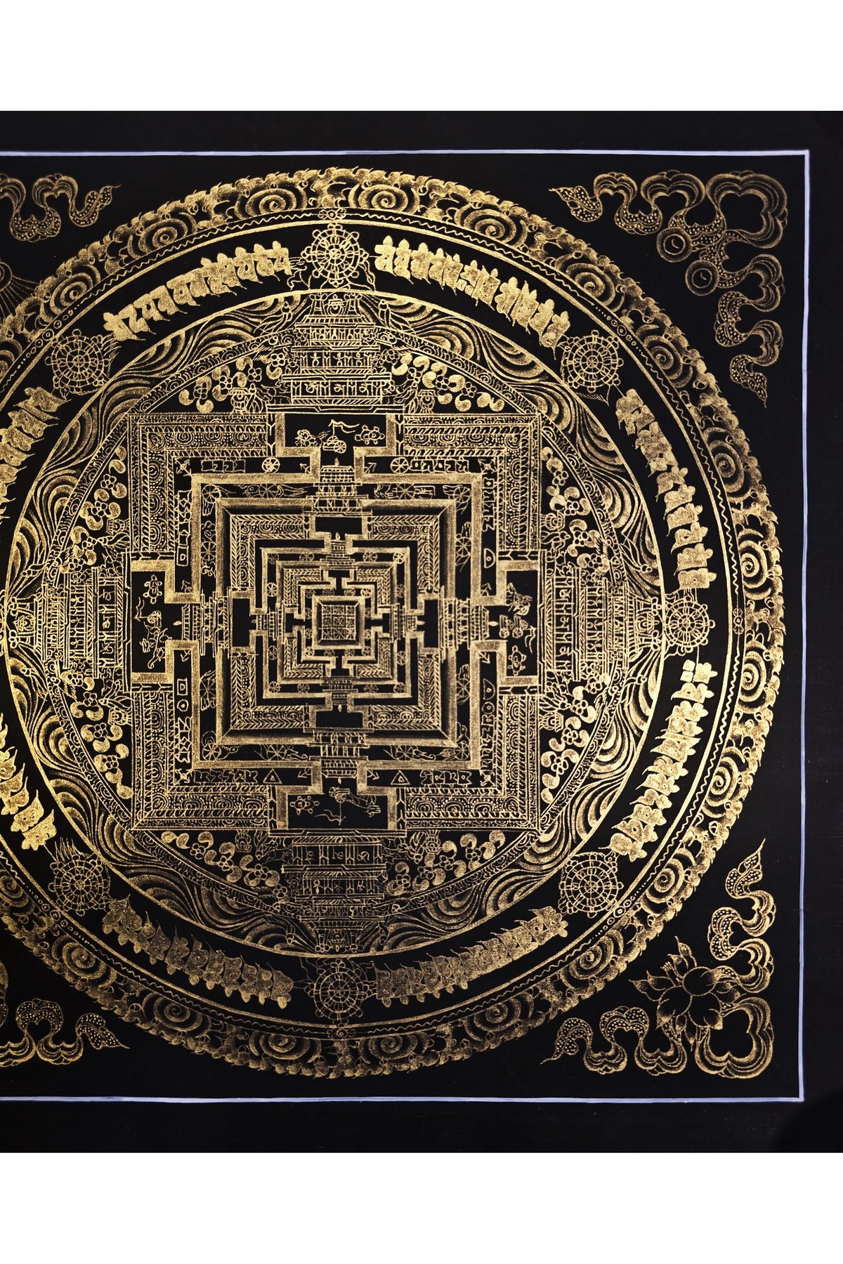 Kalachakra Mandala Thangka – Wheel of Time Tibetan Sacred Geometry Meditation Art