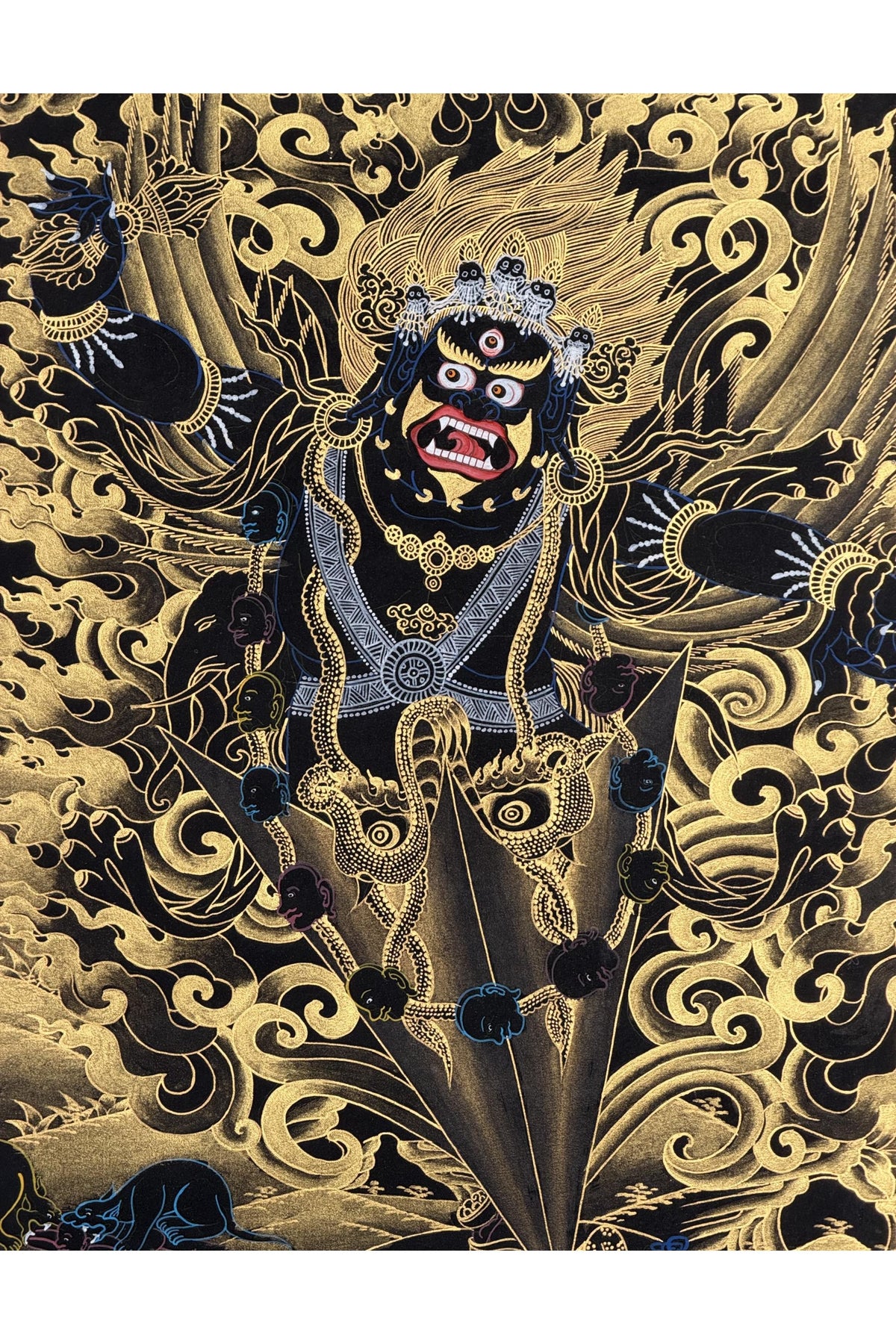 Hand-Painted Dorje Phurba Thangka | Tibetan Vajra Nail Ritual Art, Spiritual Empowerment