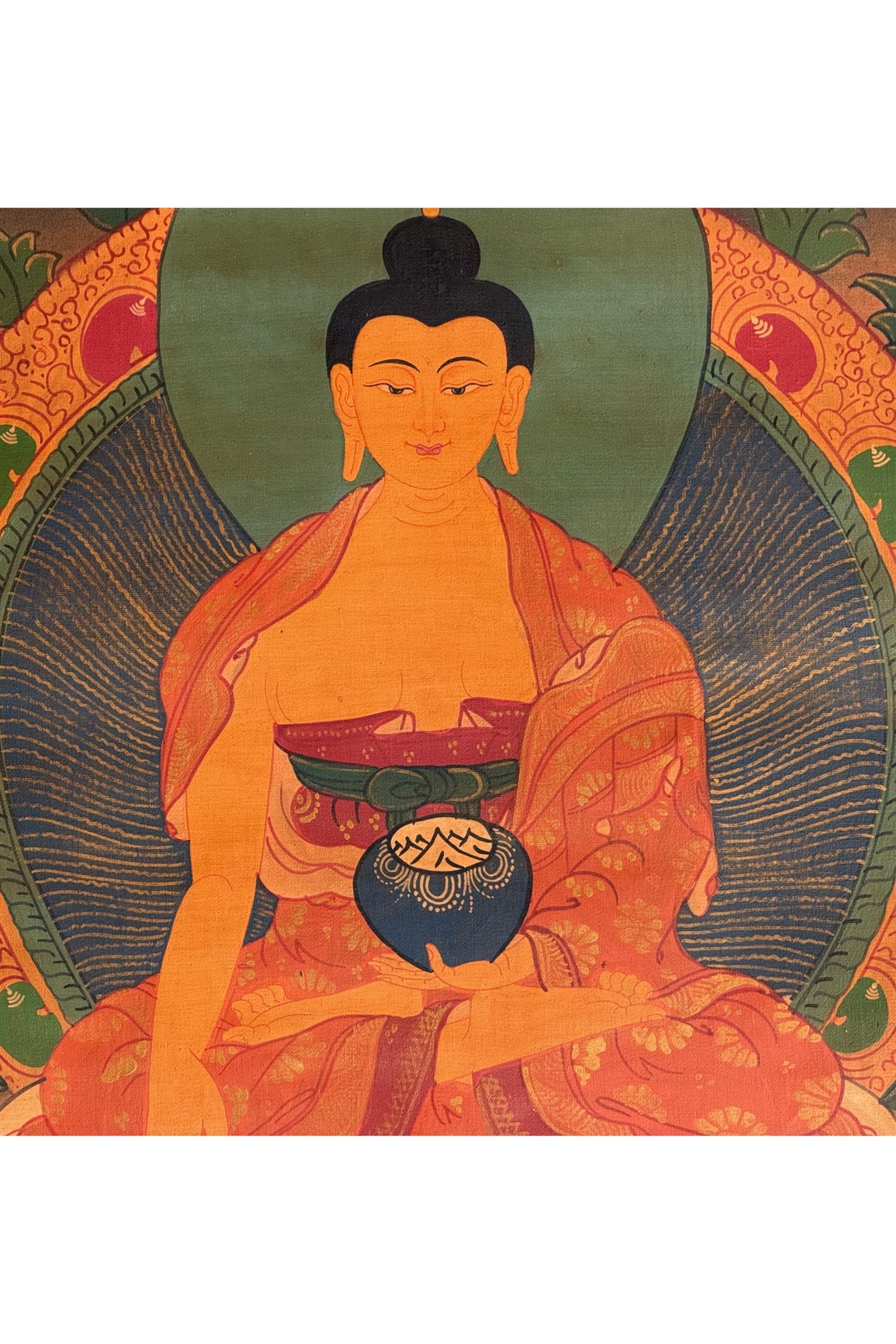 Hand-Painted Shakyamuni Buddha Thangka | Tibetan Meditation Art, Nepal