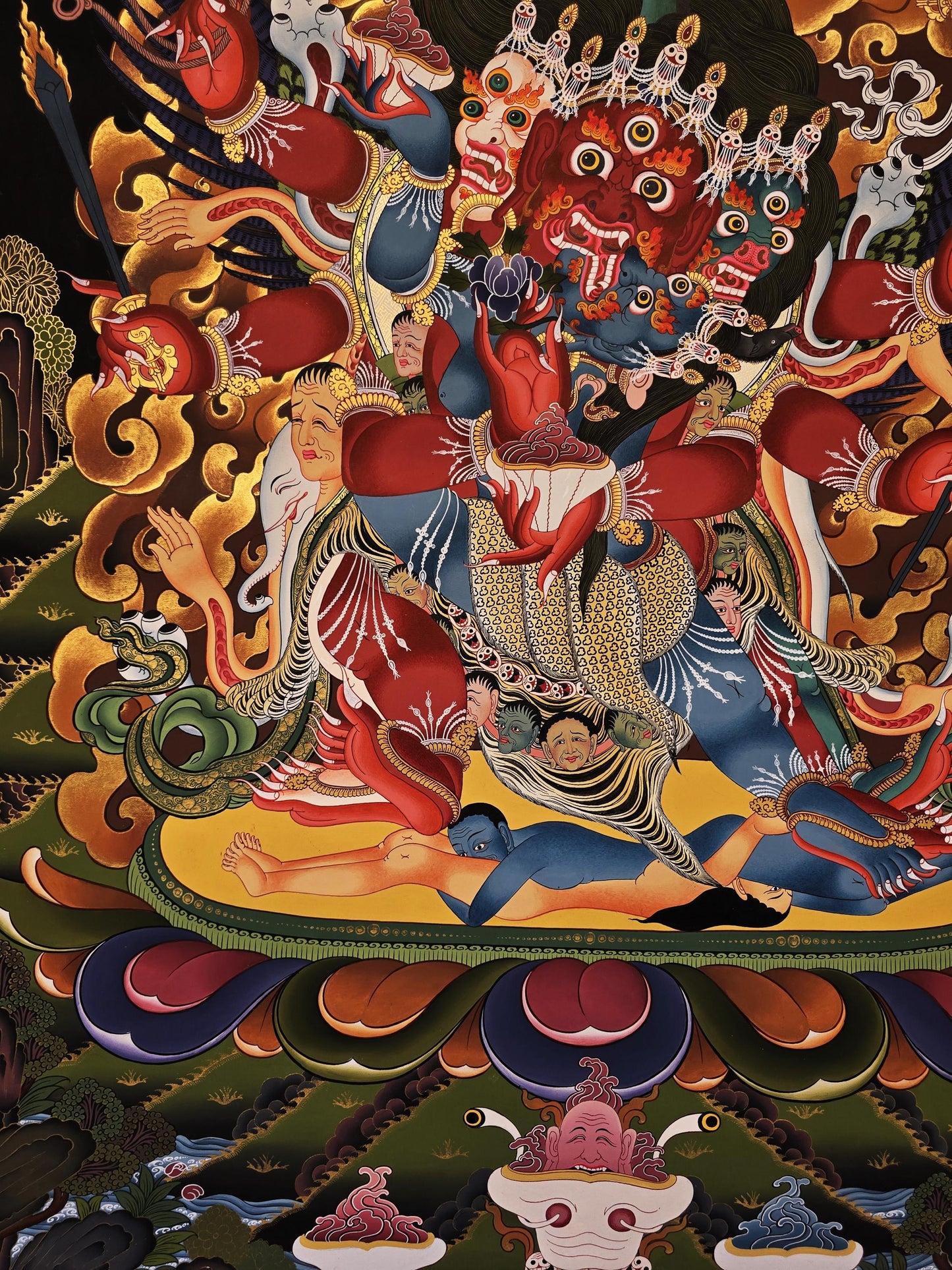 Hayagriva Thangka | Hand-Painted Tibetan Wrathful Deity Masterpiece Buddhist Art