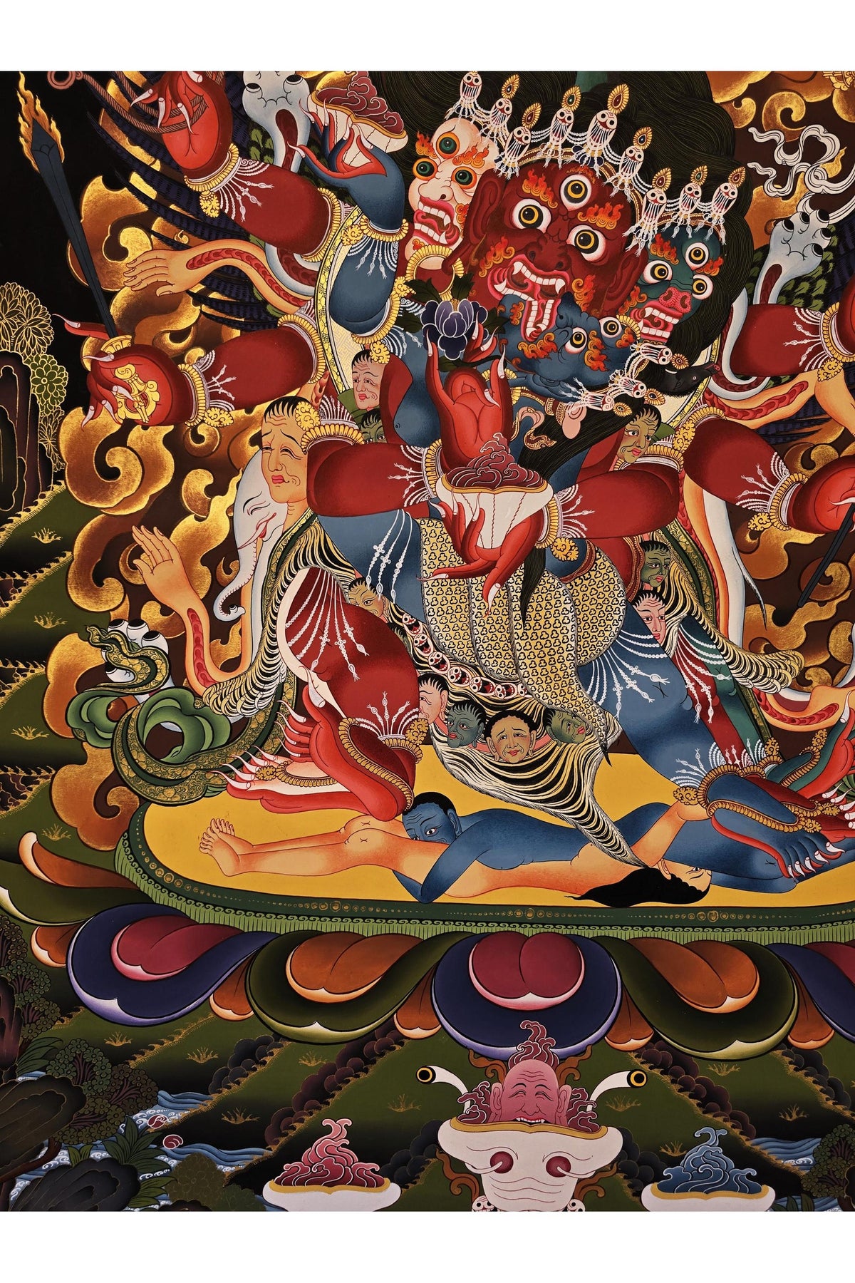 Hayagriva Thangka | Hand-Painted Tibetan Wrathful Deity Masterpiece Buddhist Art