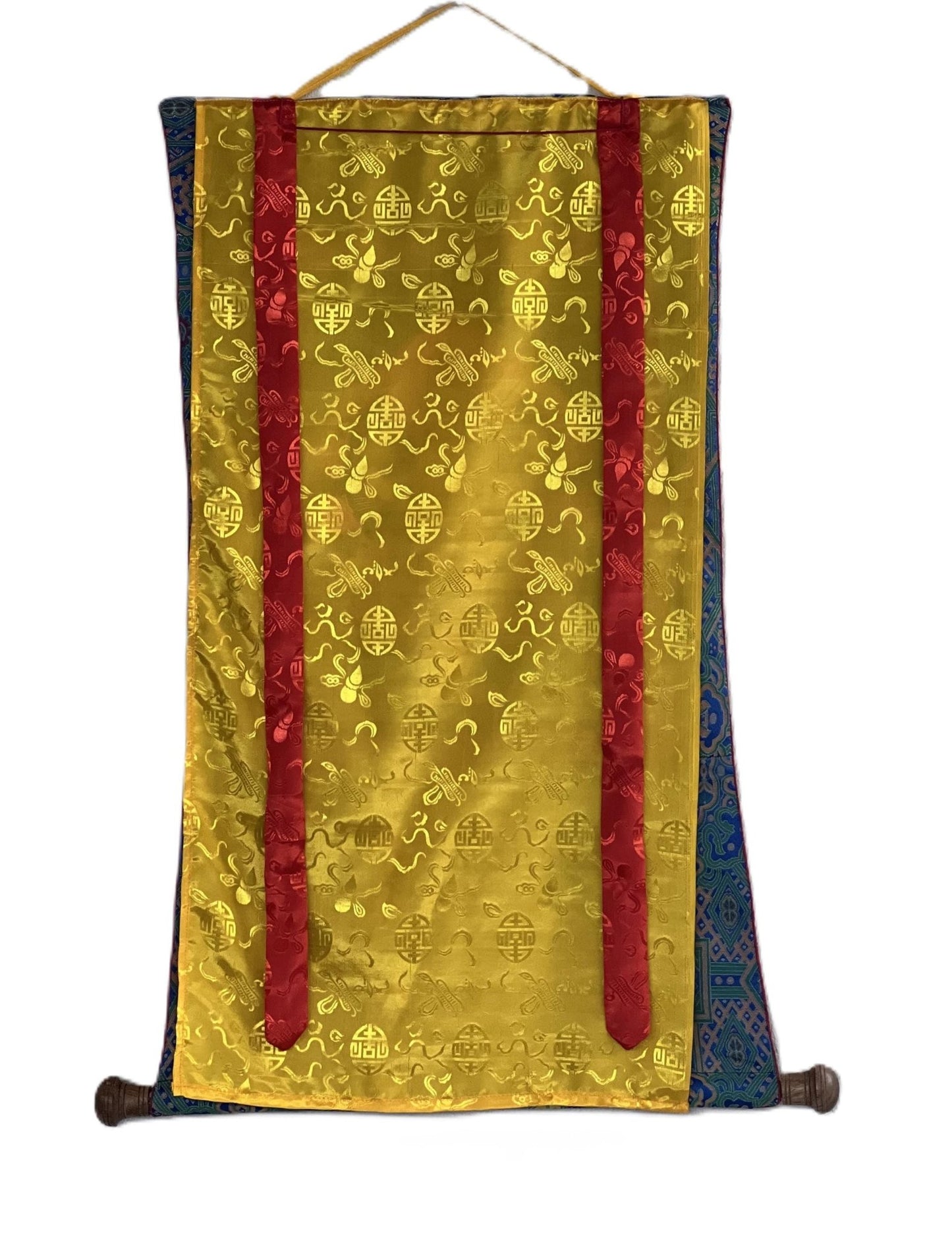 Original Hand - painted Chengrezig/ Avalokitesvara/ Lokeswor Bodhisattva Masterpiece Tibetan Thangka Painting with High - Quality Silk Brocade - Tibetan Thangka Art