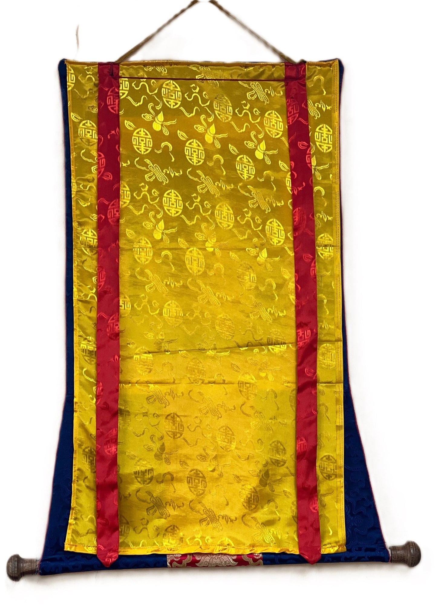 Original Hand - painted High Quality Mahavairochana/ VAIROCHANA Enlightment Buddha Tibetan Thangka Painting with Silk Brocade - Tibetan Thangka Art