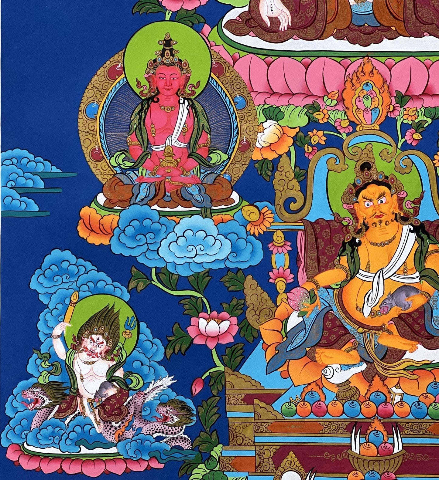 Original Hand - painted Large White Tara / Mother Goddess Finest Masterpiece Tibetan Thanka / Thangka / Painting Compassion Meditation Art - Tibetan Thangka Art