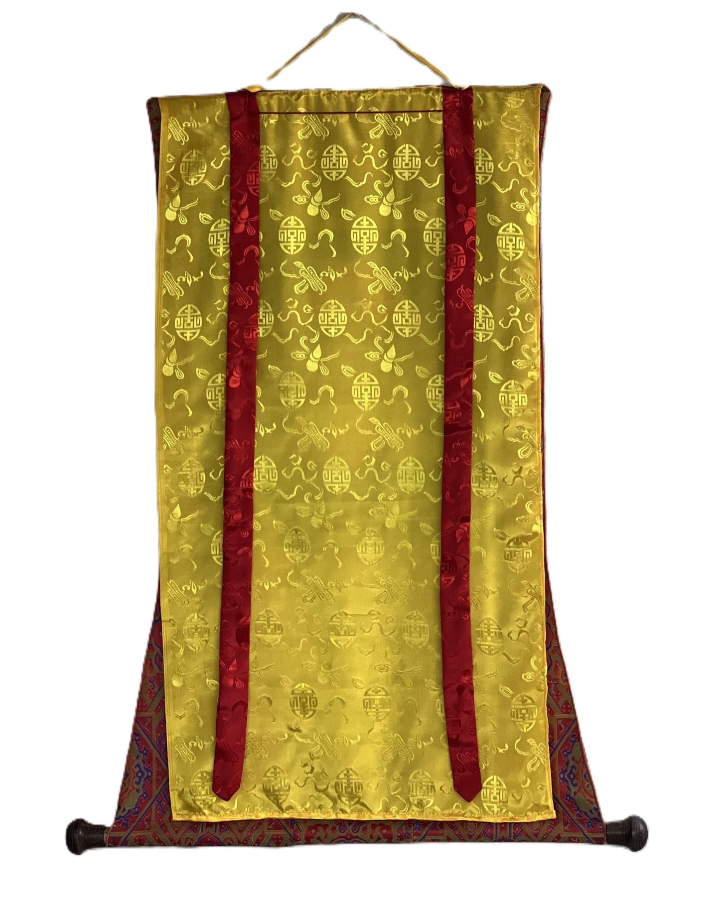 Original Hand - painted Lord Shiva/ Shankar/ Mahadeva/ God of Creation and Destruction/ Thangka Painting/ Hindu Art with Premium Silk Brocade - Tibetan Thangka Art