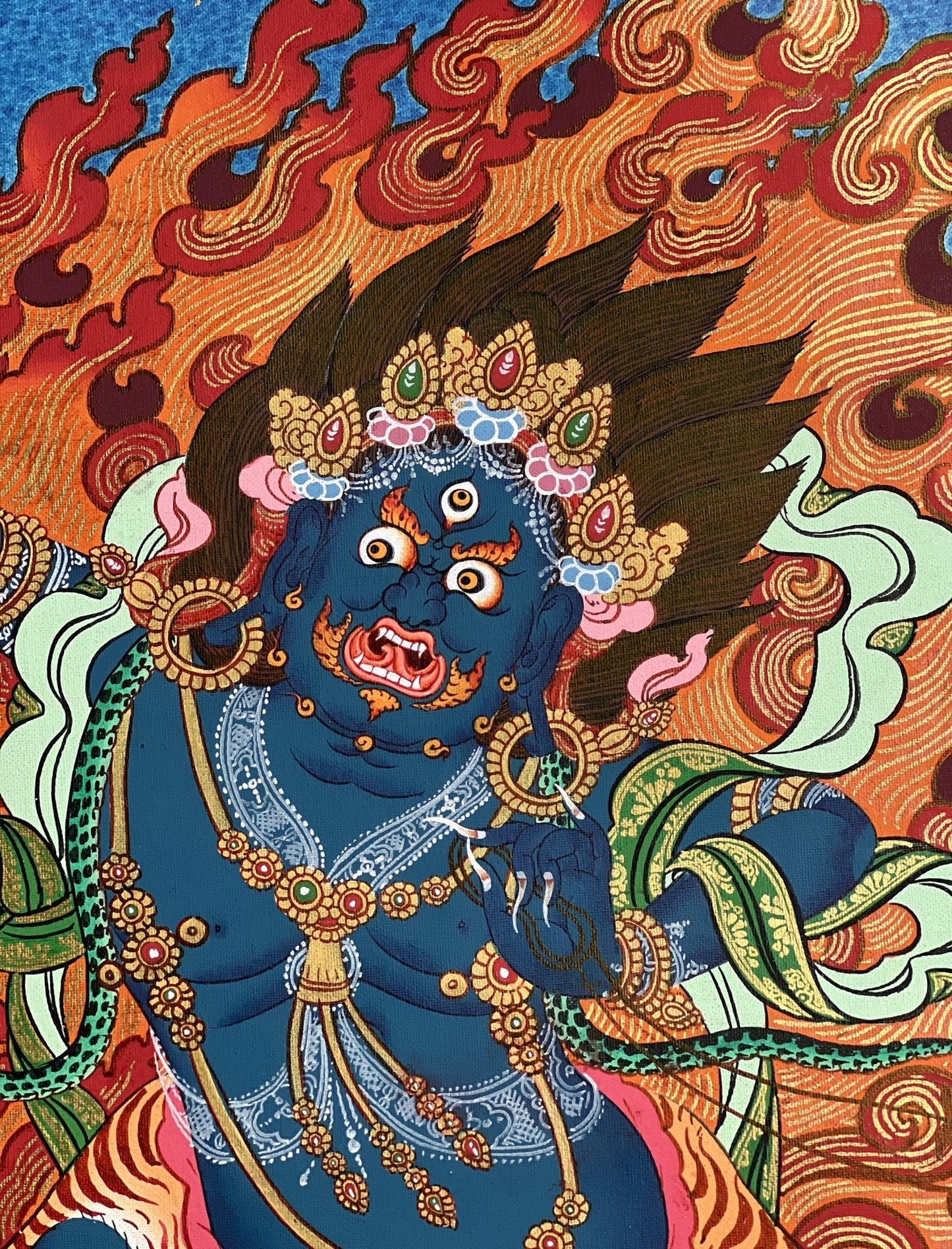 Original Hand - painted Master Quality Vajarapani/ Sangdag Chagna Dorje Tibetan Compassion Meditation Lama Blessed Thangka Painting - Tibetan Thangka Art