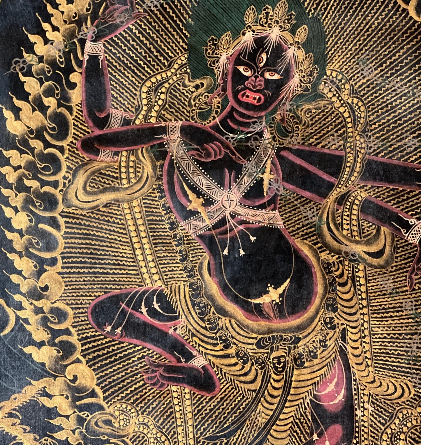 Original Hand - Painted Masterpiece Kurukulla/Kurukulle Mother Buddha Tibetan Thangka Painting Compassion Meditation Art with Silk Brocade - Tibetan Thangka Art