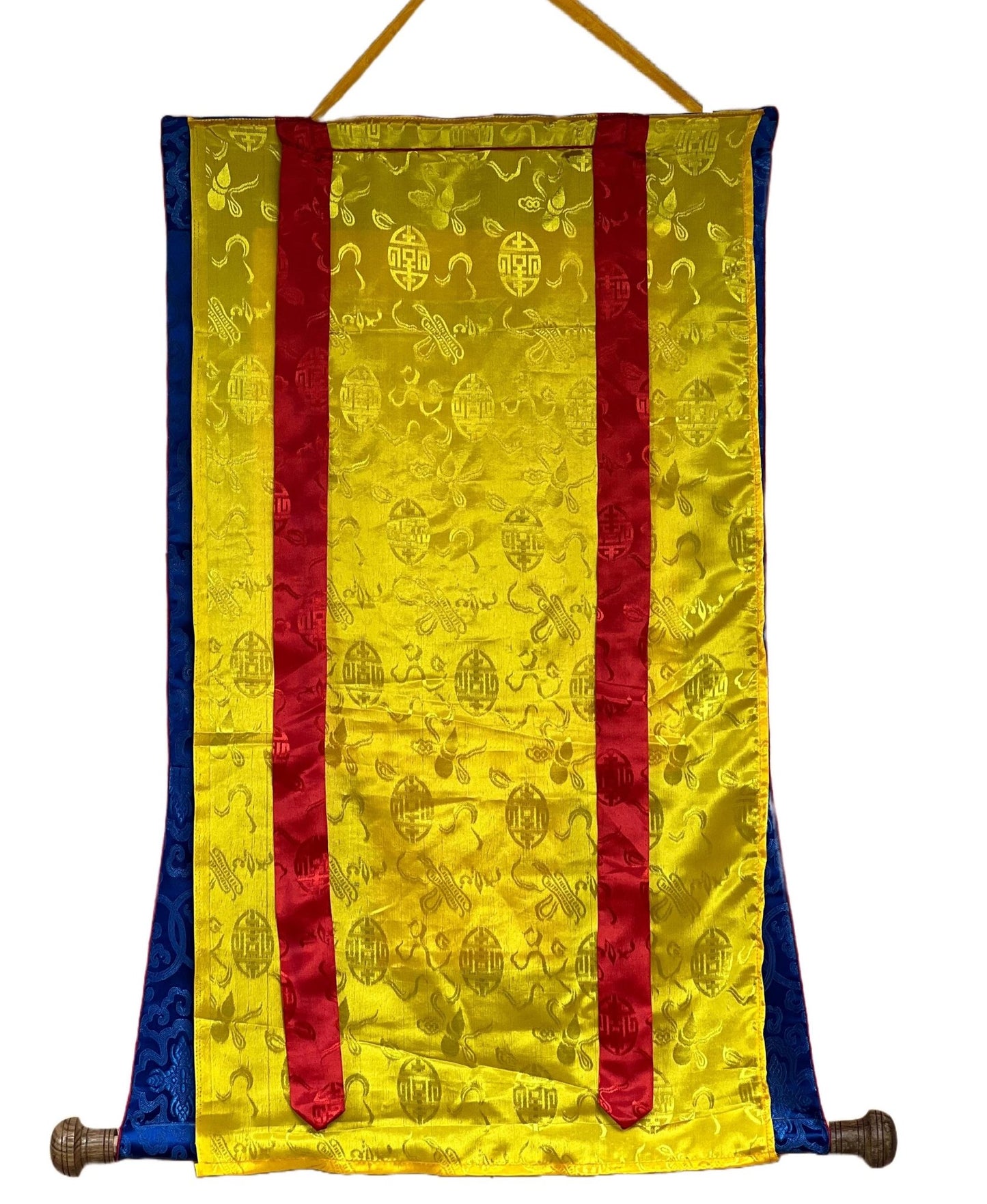 Original Hand - painted Palden Lhamo/ Sridevi Protector Deity Tibetan Compassion Mediation Thangka Painting/Wall Hanging with Silk Brocade - Tibetan Thangka Art