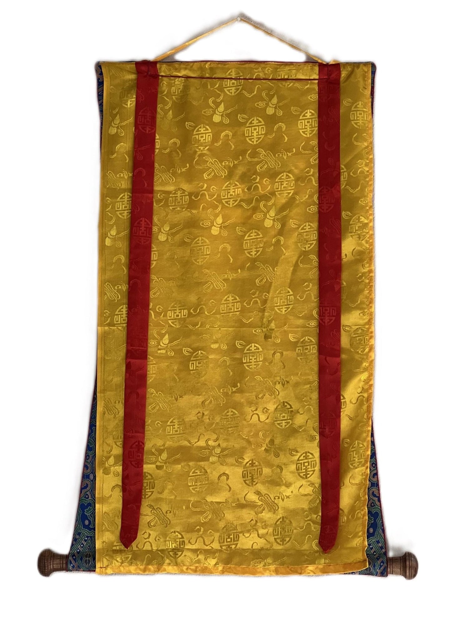 Original Hand - painted Samatha Meditation Elephant Path Way to Heaven/ Nirvana Master quality Tibetan Thangka Painting With Silk Brocade - Tibetan Thangka Art