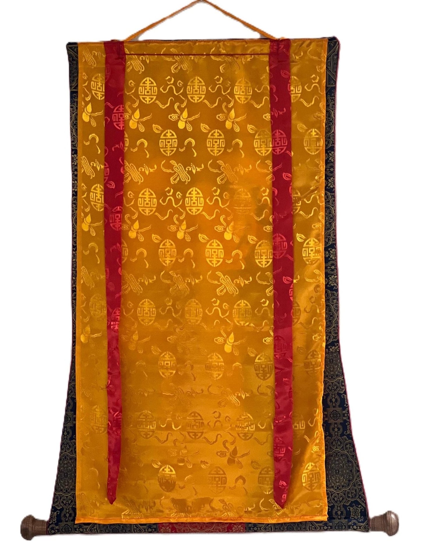 Original Hand - Painted Tibetan Thangka of Shakyamuni Buddha | Siddhartha Gautama | Meditation & Compassion Artwork | Silk Brocade Framed - Tibetan Thangka Art