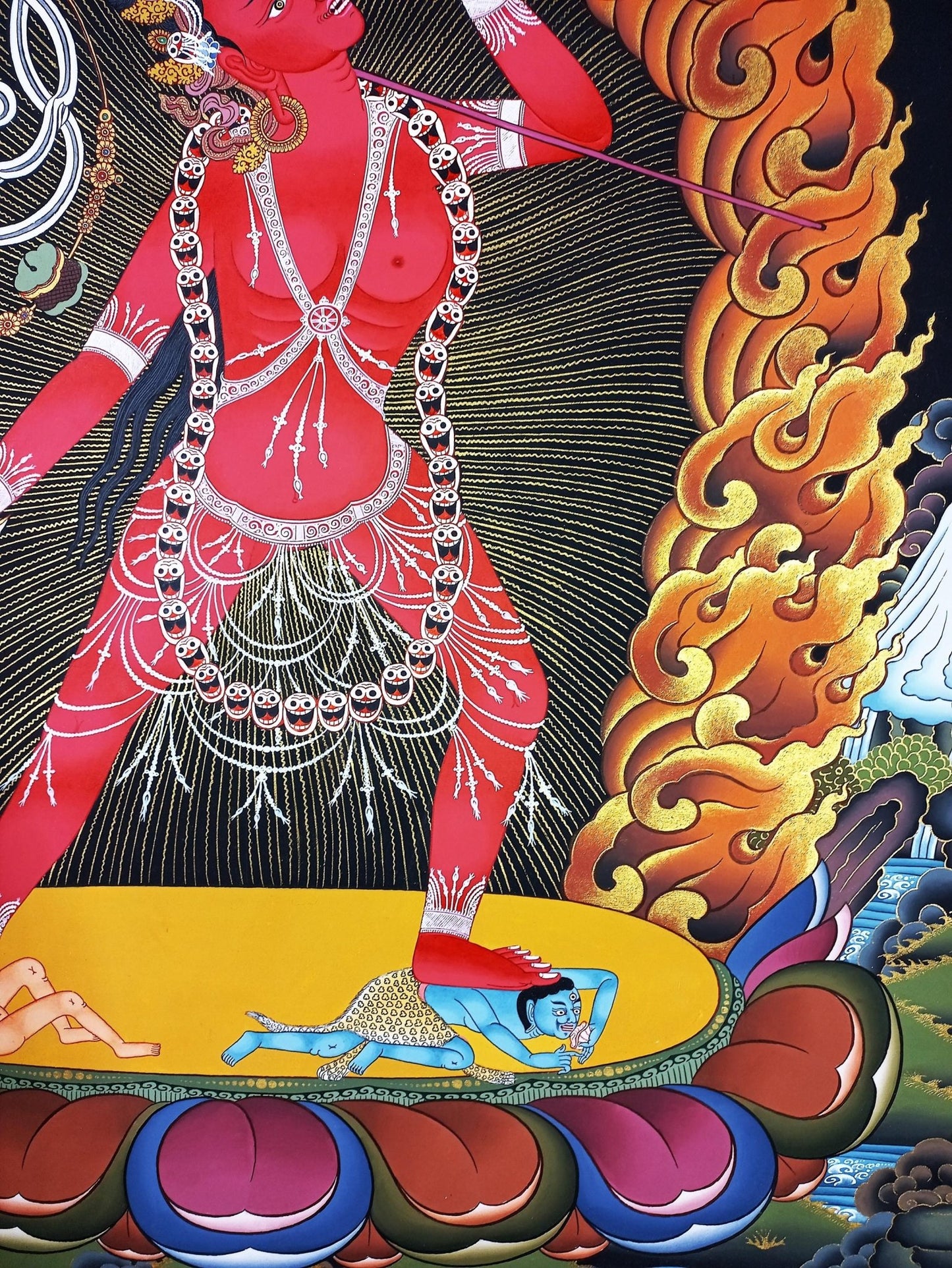 Original Hand - Painted Vjarayogini /Jogini/ Masterpiece Tibetan Wall Hanging Compassion Mediation Large Thangka Painting/ Buddhist Art - Tibetan Thangka Art