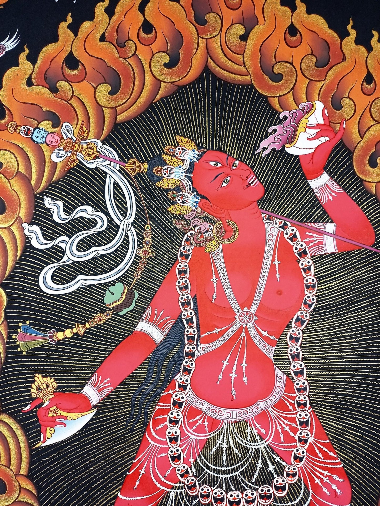 Original Hand - Painted Vjarayogini /Jogini/ Masterpiece Tibetan Wall Hanging Compassion Mediation Large Thangka Painting/ Buddhist Art - Tibetan Thangka Art