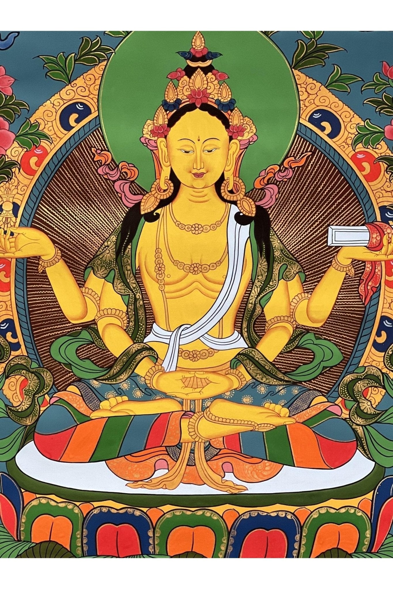 Prajnaparamita/Prajna Paramita Masterpiece Tibetan Thangka Painting Original Hand - Painting/ Meditation Art - Tibetan Thangka Art