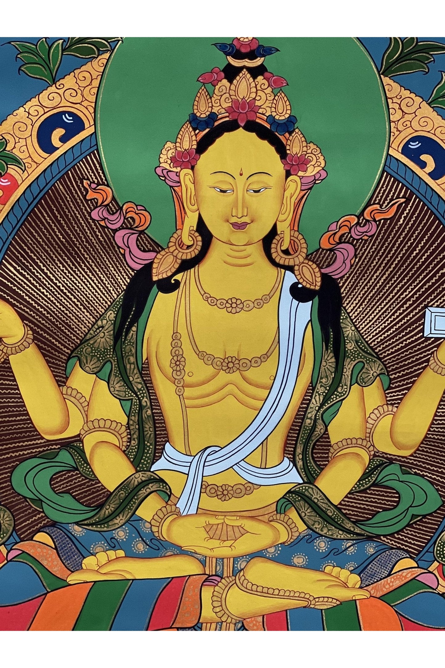 Prajnaparamita/Prajna Paramita Masterpiece Tibetan Thangka Painting Original Hand - Painting/ Meditation Art - Tibetan Thangka Art